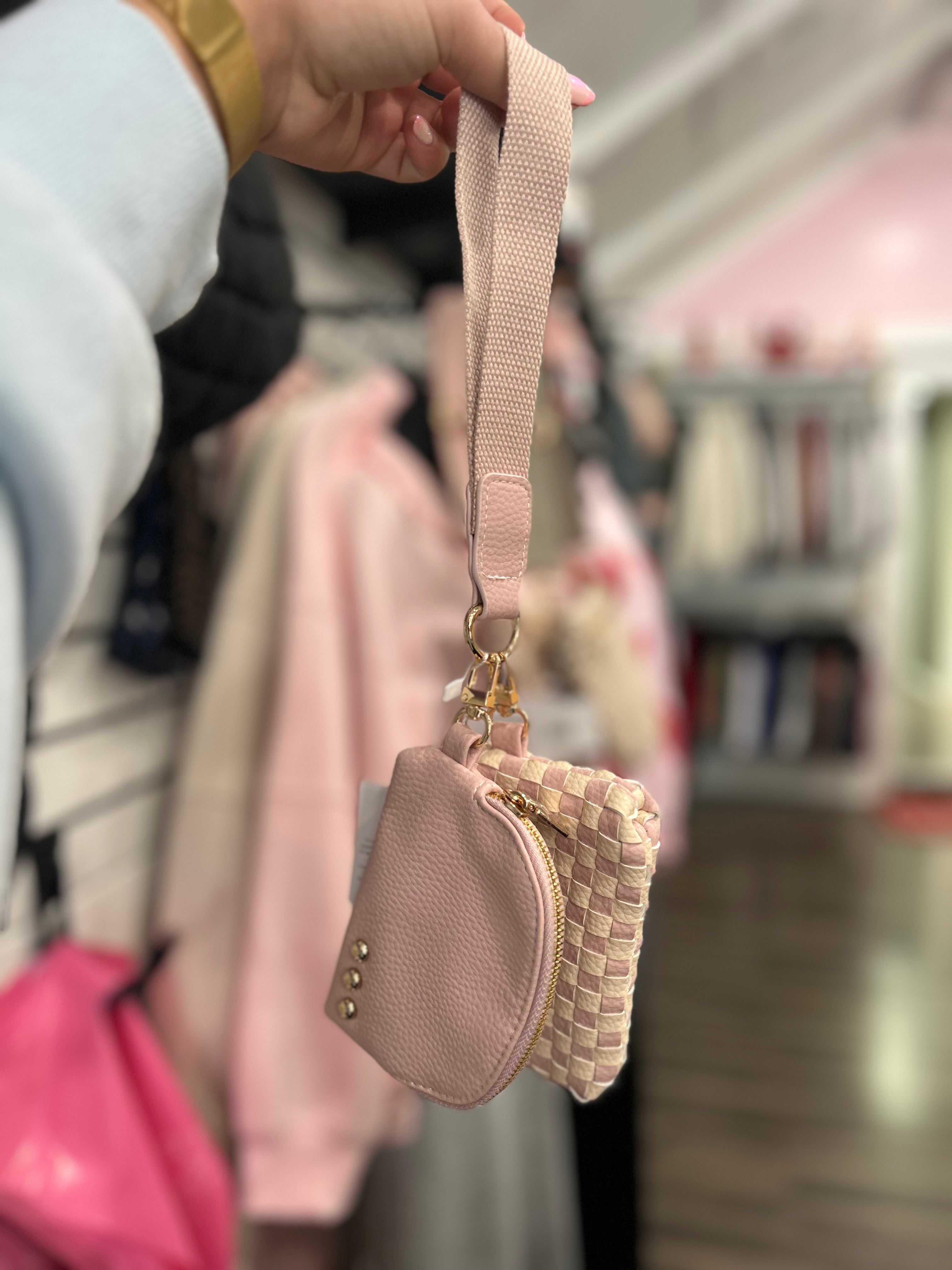 Woven Dual Pouch Wristlet