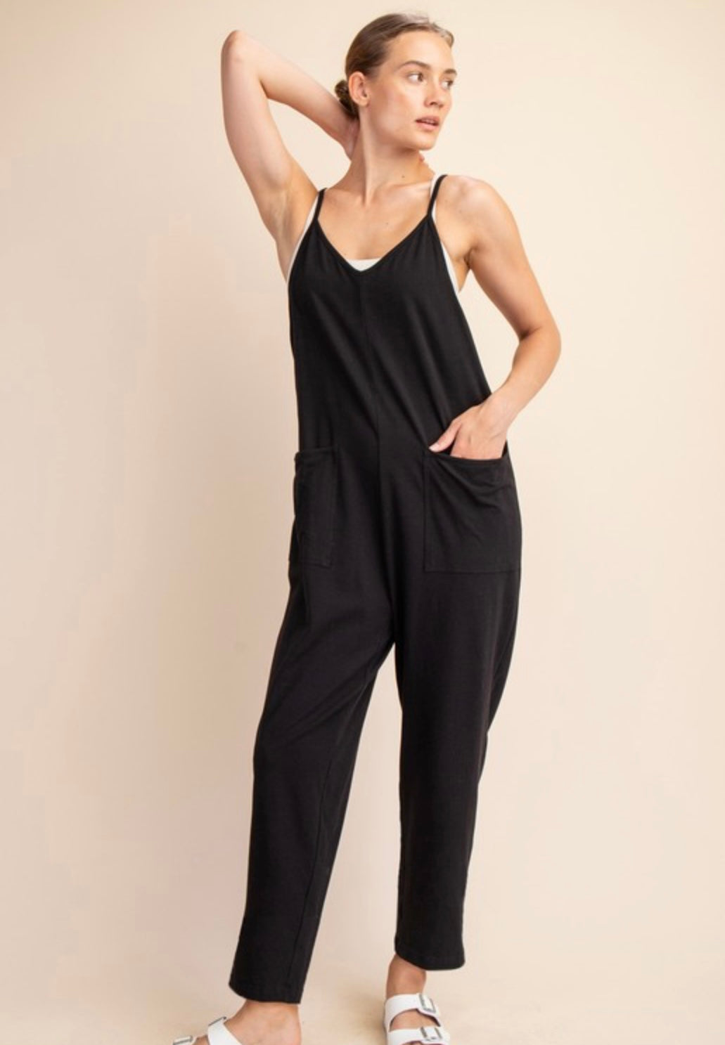 Cotton Sleeveless Jumpsuit