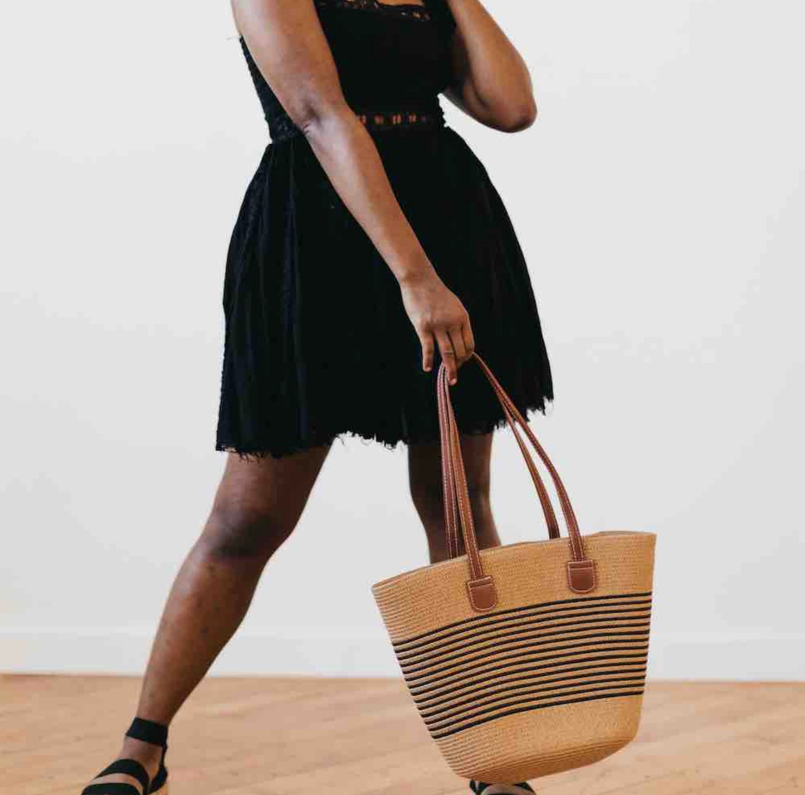 PS Tote Straw Beach Bag