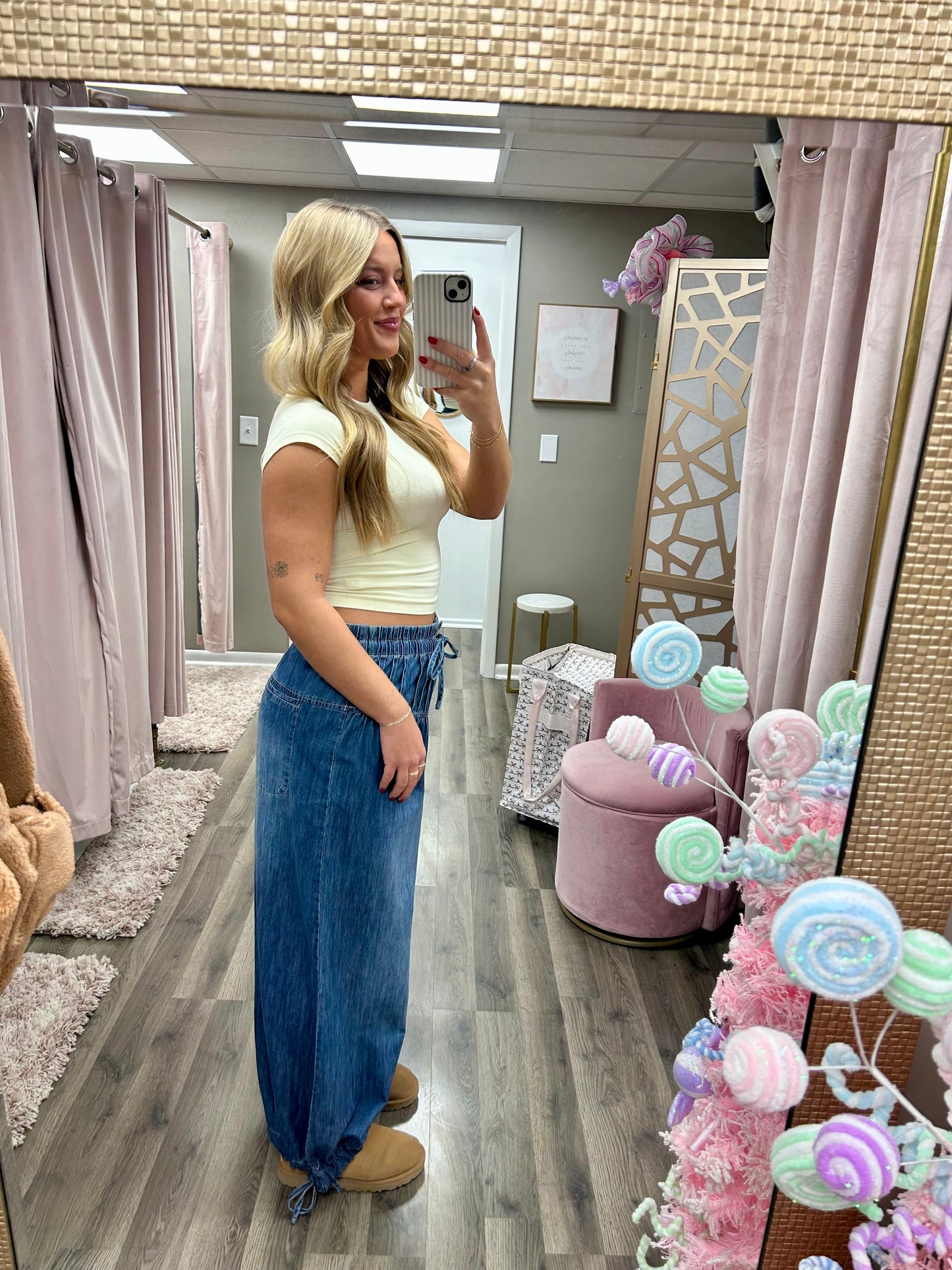 Wide Leg Tie Waist Pant