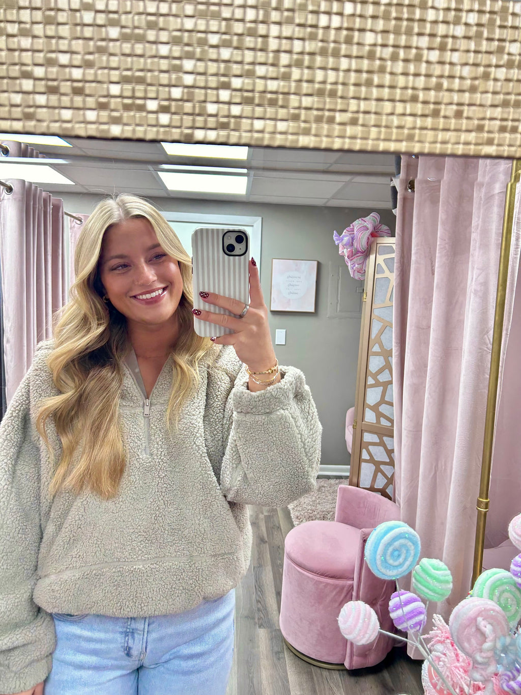 Sherpa Quarter Zip Hoodie