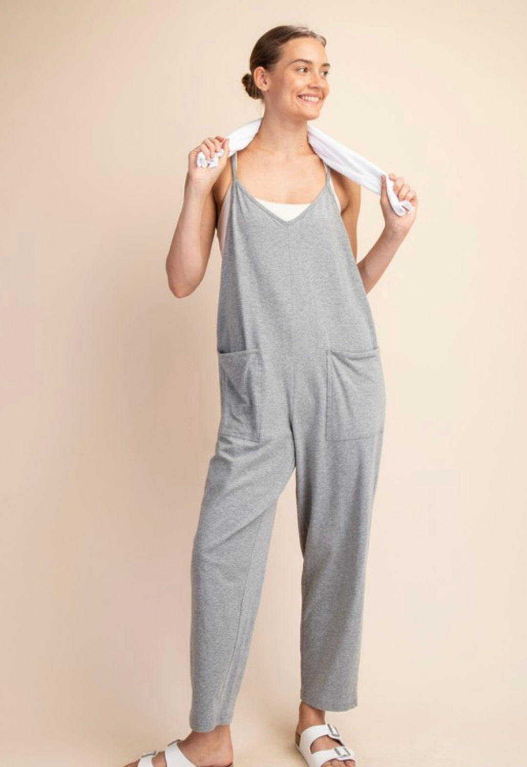 Cotton Sleeveless Jumpsuit