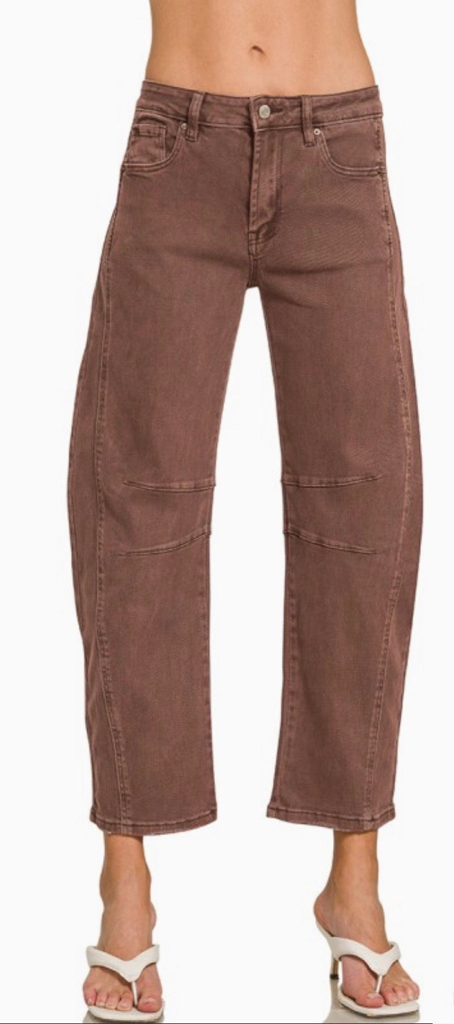Barrel Leg Denim Pant