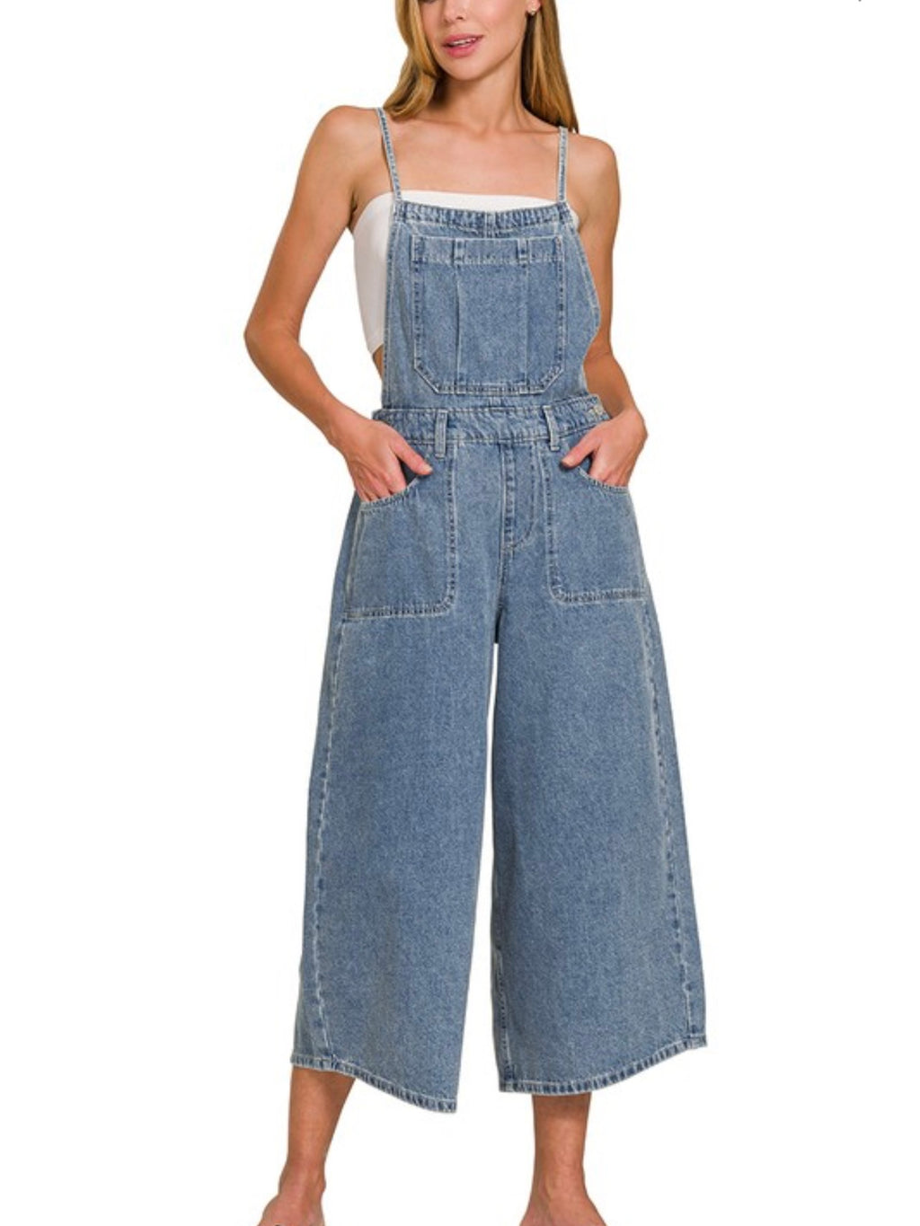 Washed Wide Leg Jumpsuit