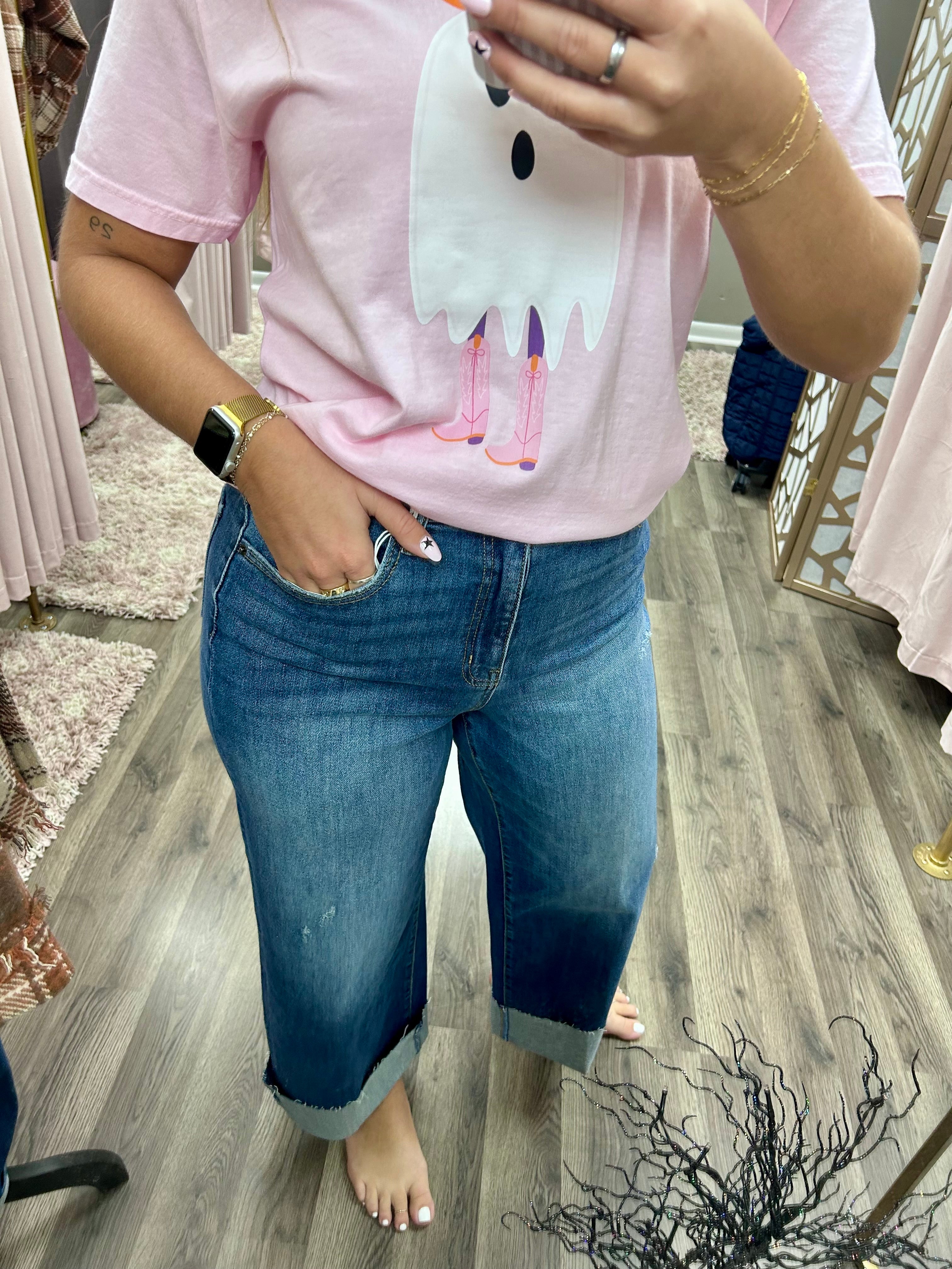 Cello High Rise Crop Wide Jean