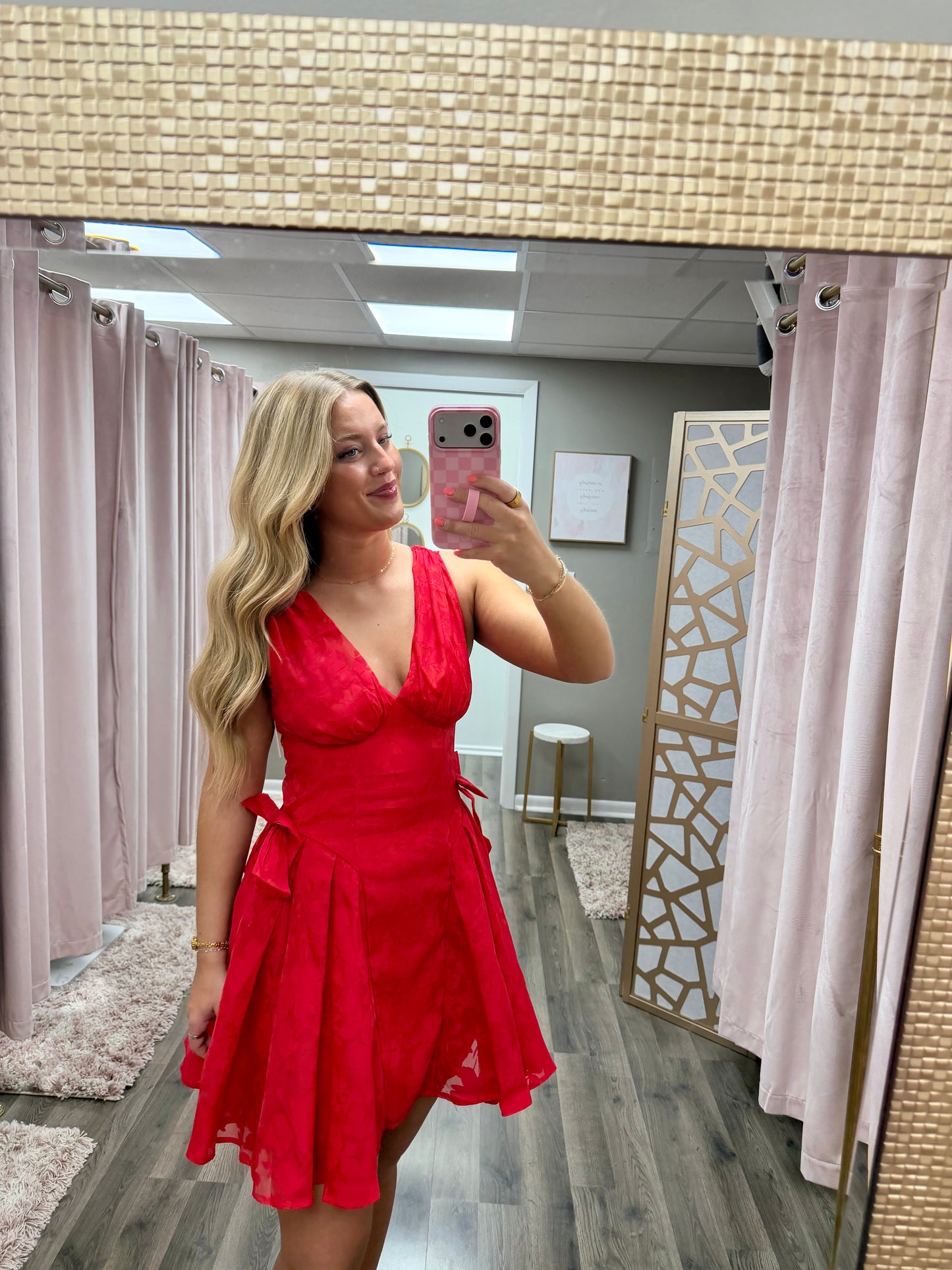 Floral Lace Mini Dress
