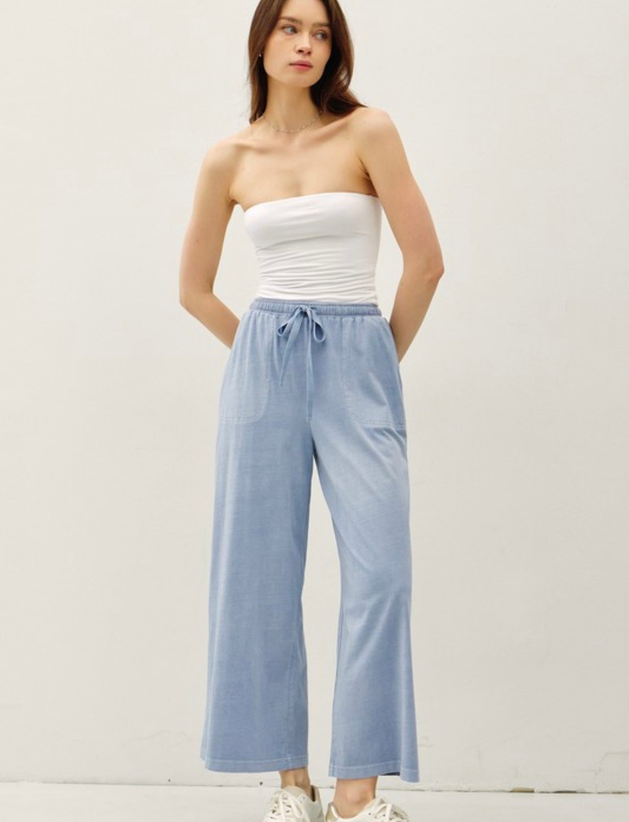 Cotton Wide Leg Pant
