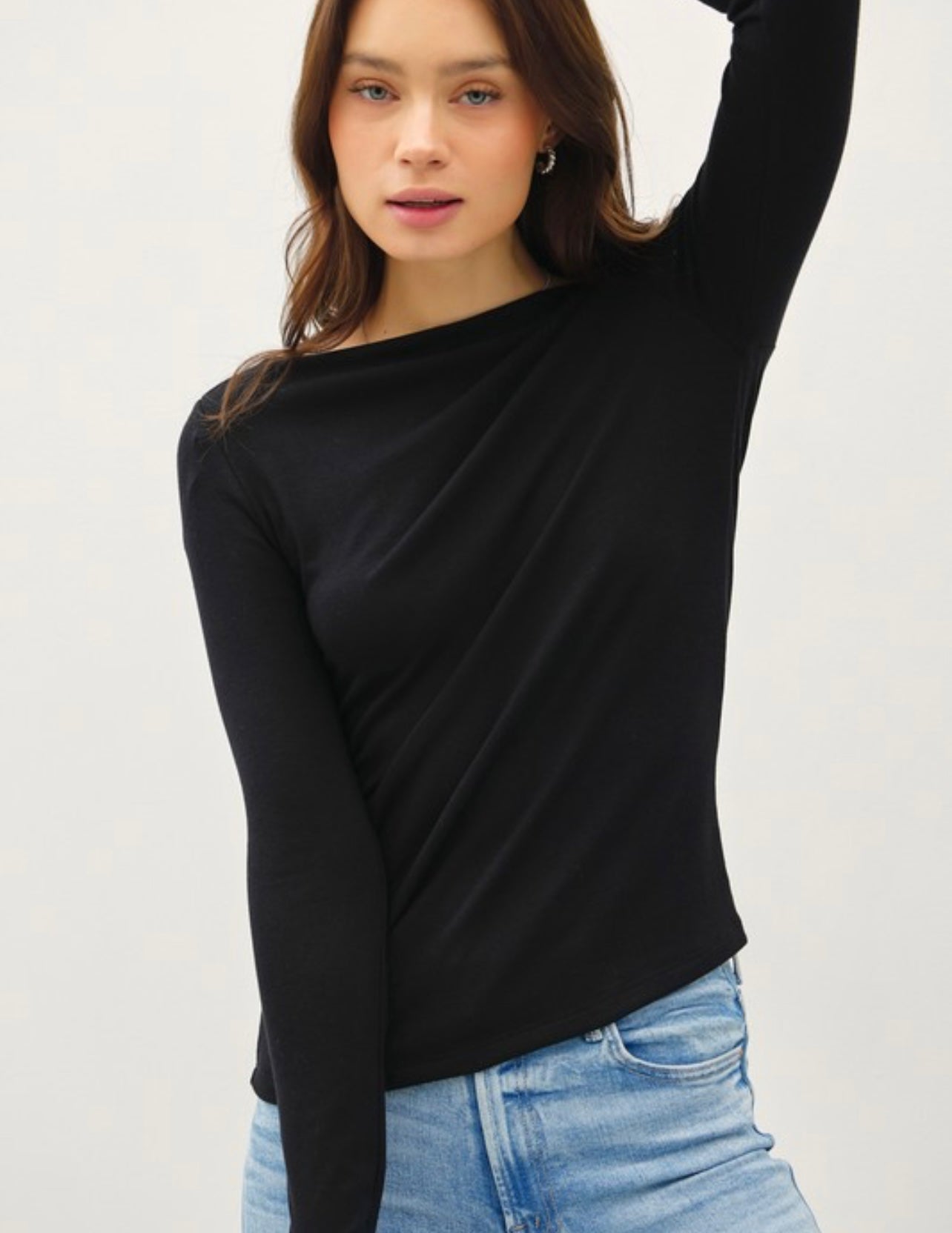Ultra Soft Boat Neck Knit Top
