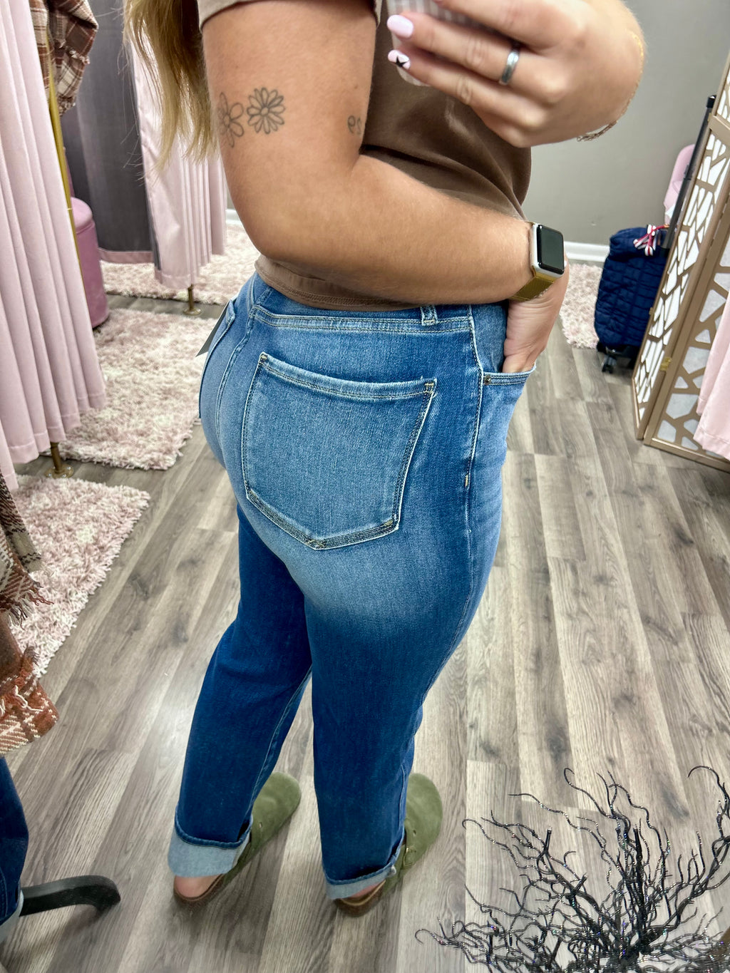 Cello High Rise Straight with Cuff