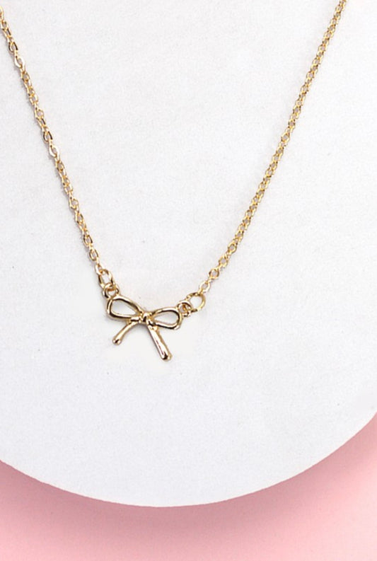 Mini Bow Charm Necklace