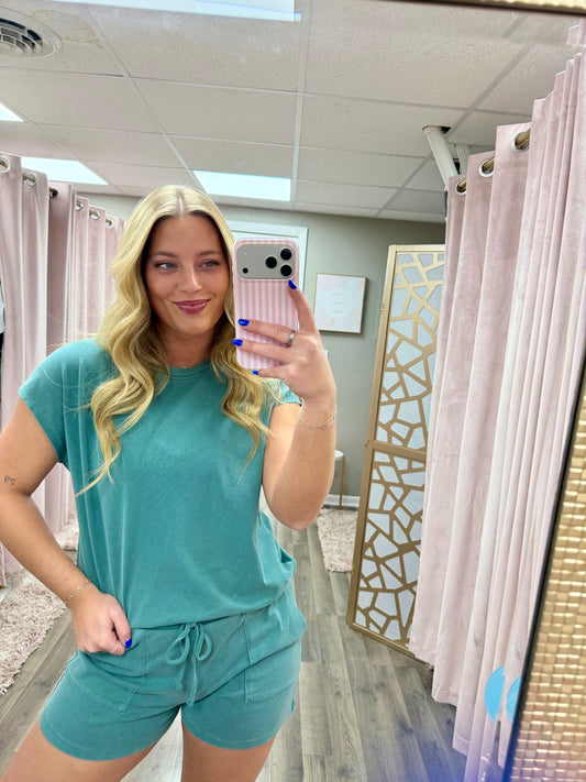 Cotton Crew Top & Short Set