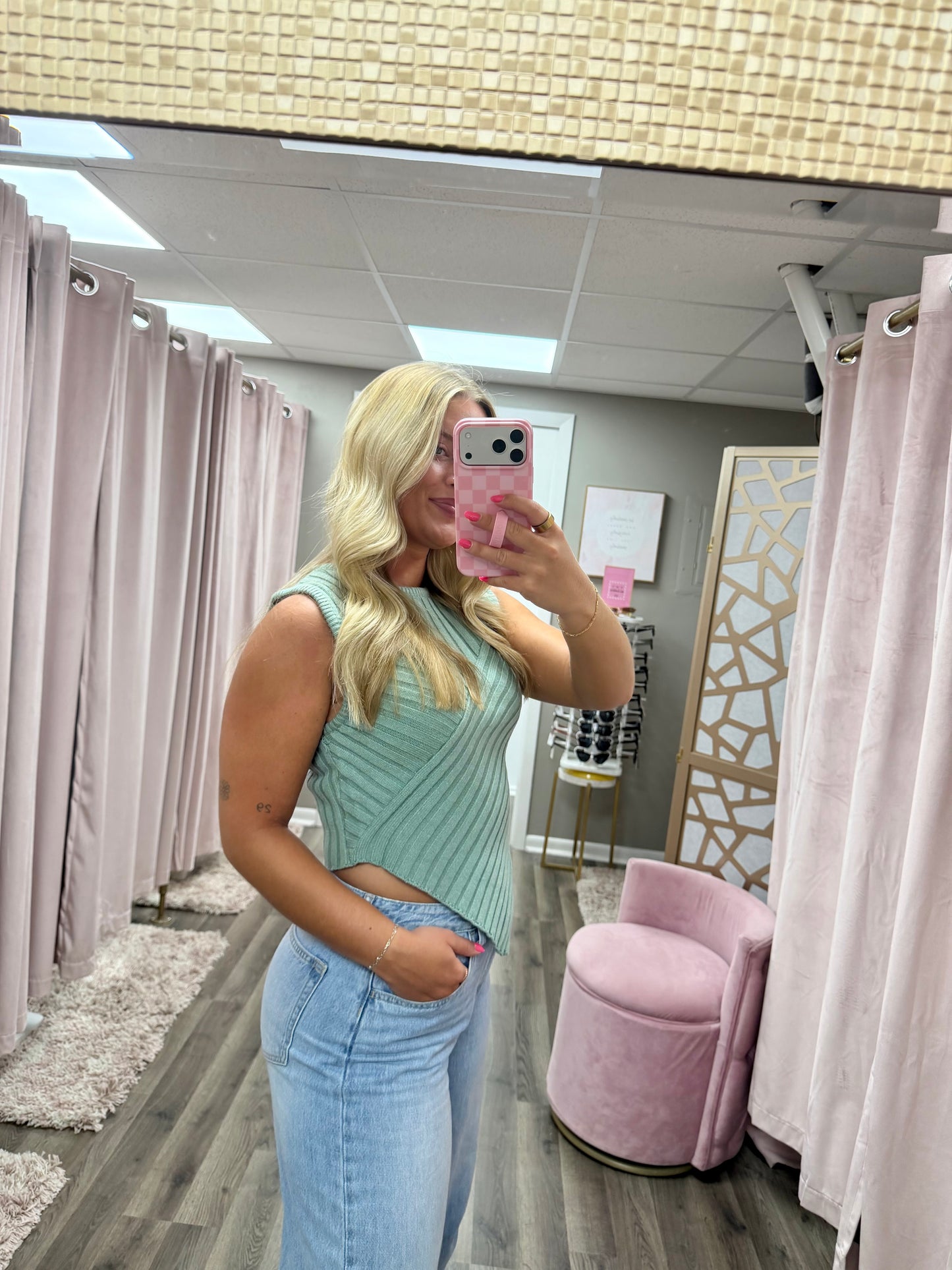 V Front Sweater Top