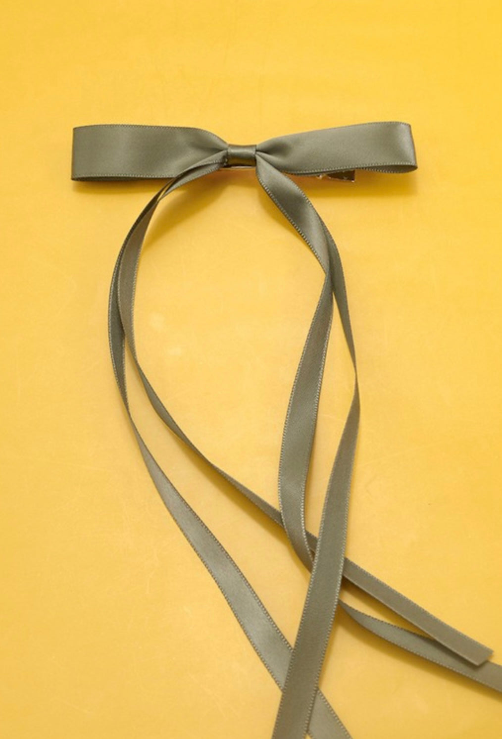 Long Satin Bow Clip