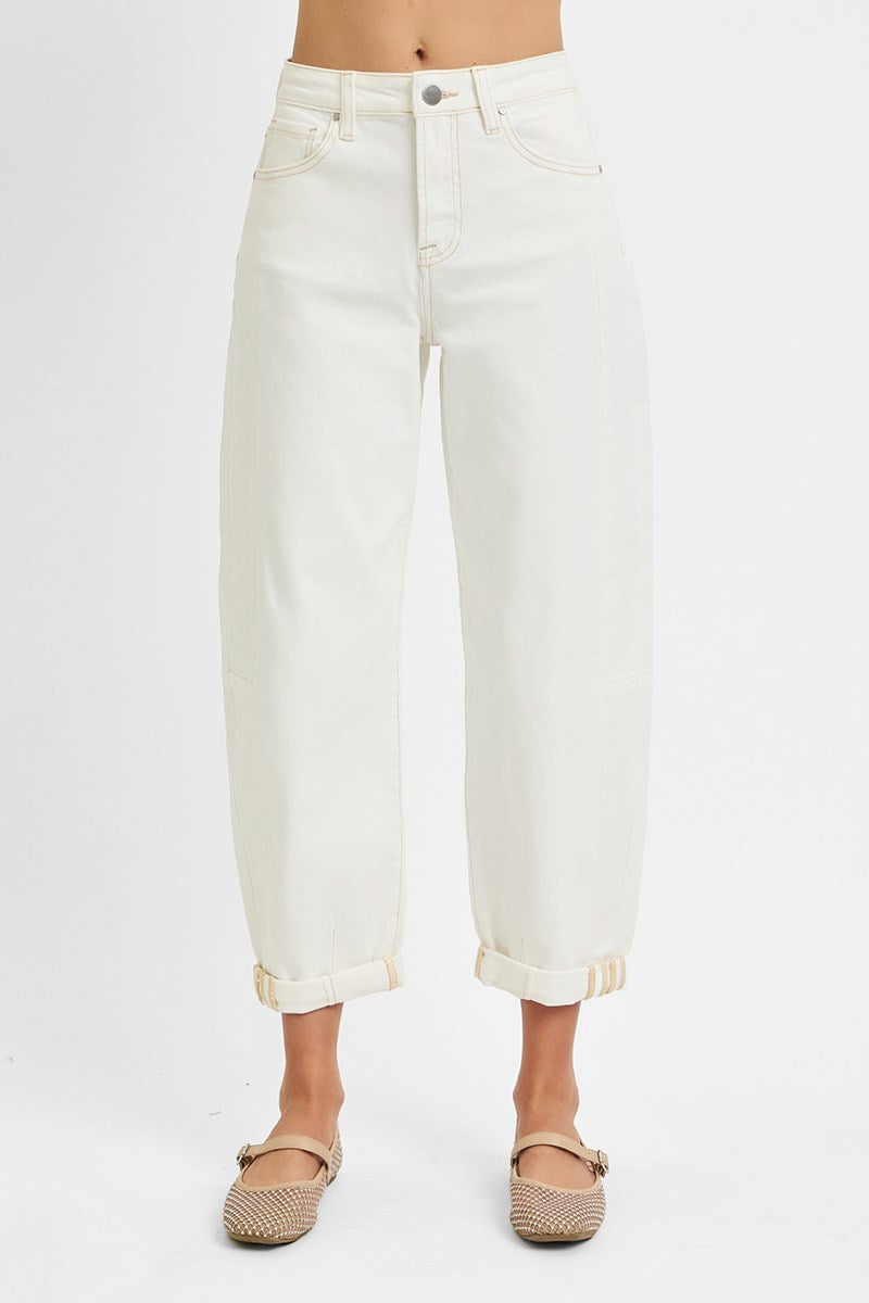 Risen High Rise Barrel Jeans