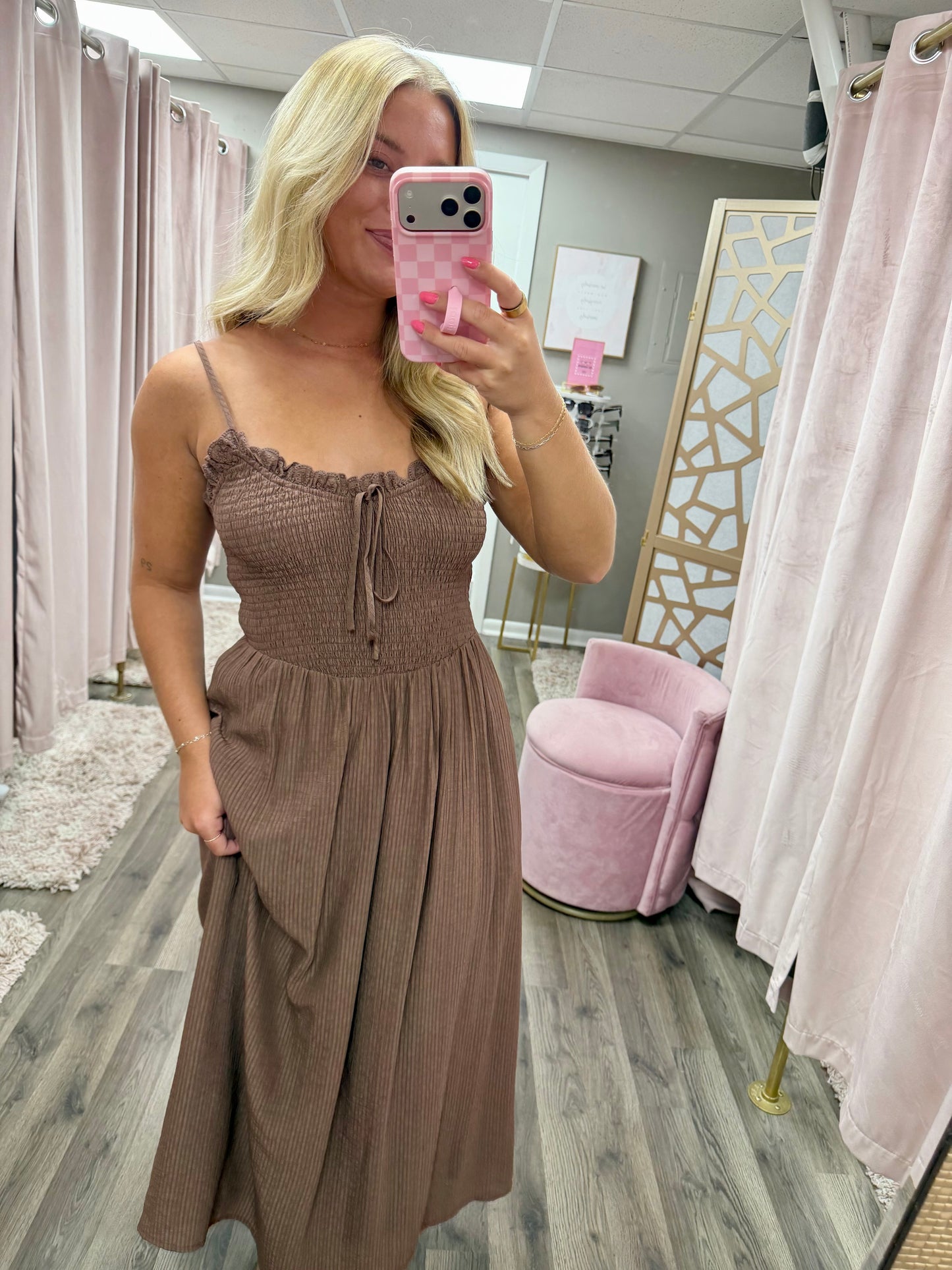 Smocked Top Maxi Dress