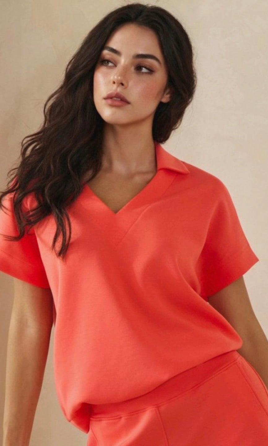 Relax Collar Poly Tee