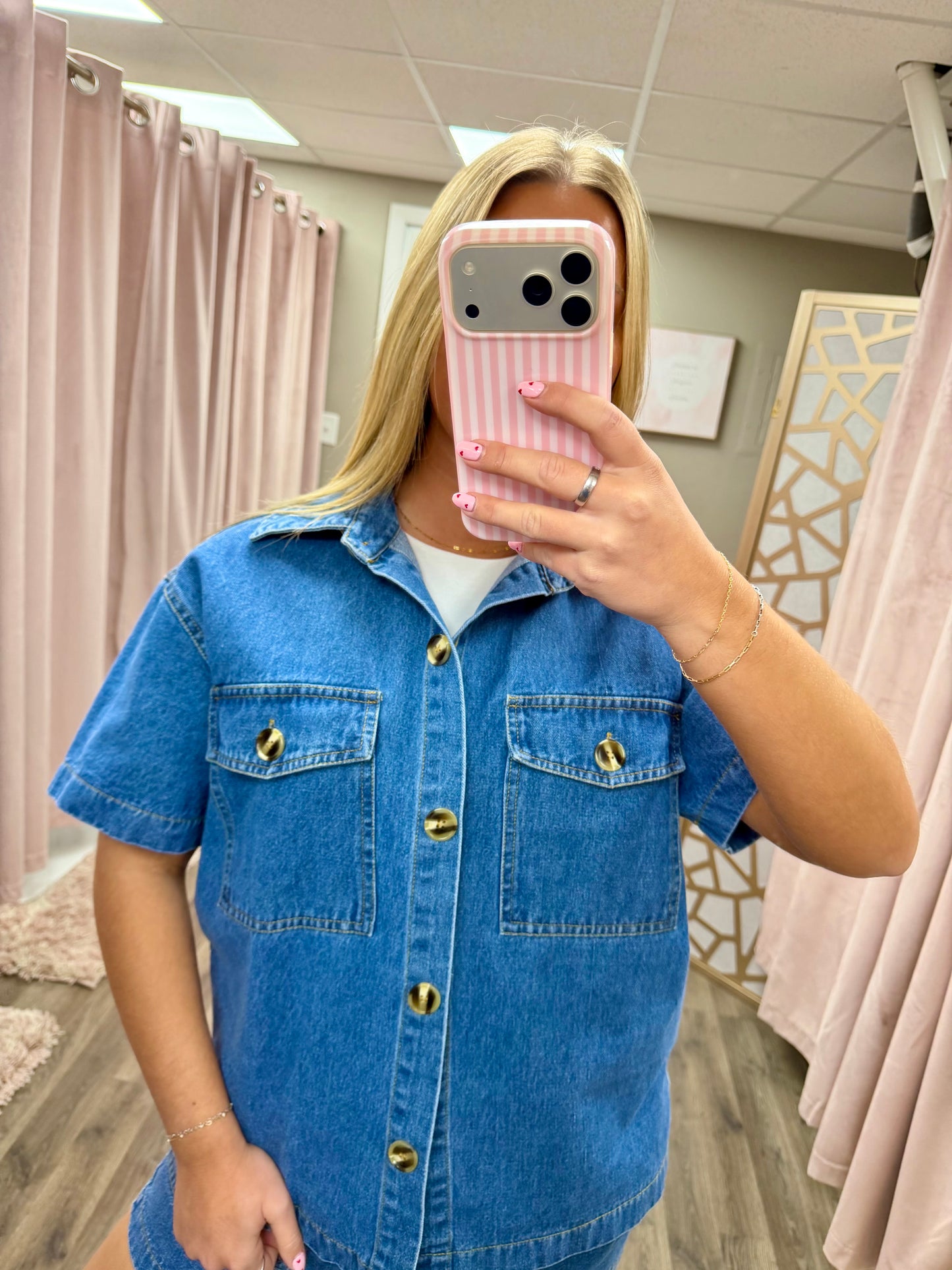 Button Up Denim Shirt