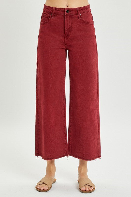 Risen Wine Crop Wide Pant