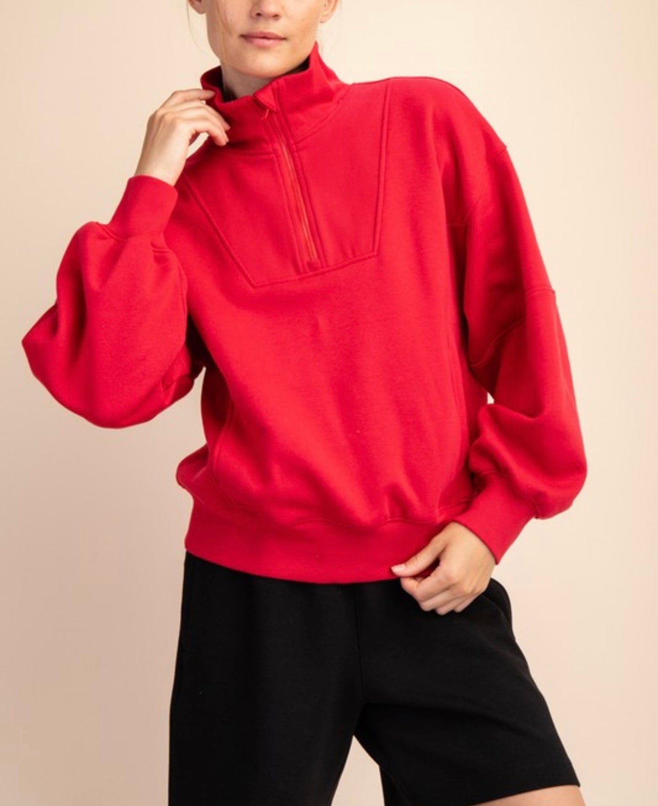 Fleece Quarter Zip Top