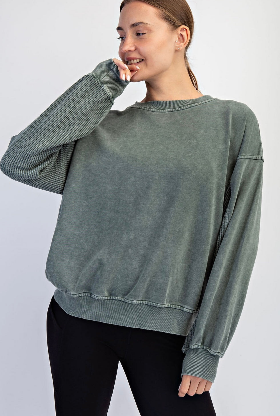French Terry Waffle Sweatshirt