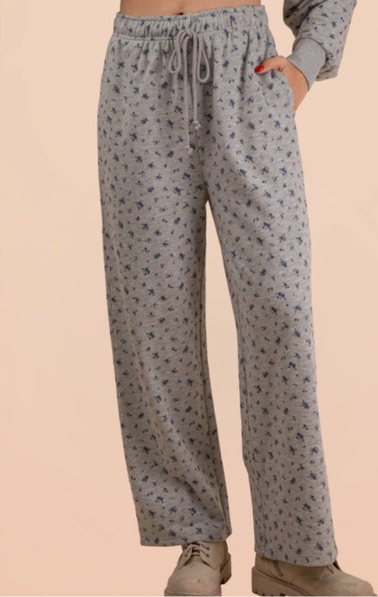 Floral Printed Wide Leg Lounge Pant