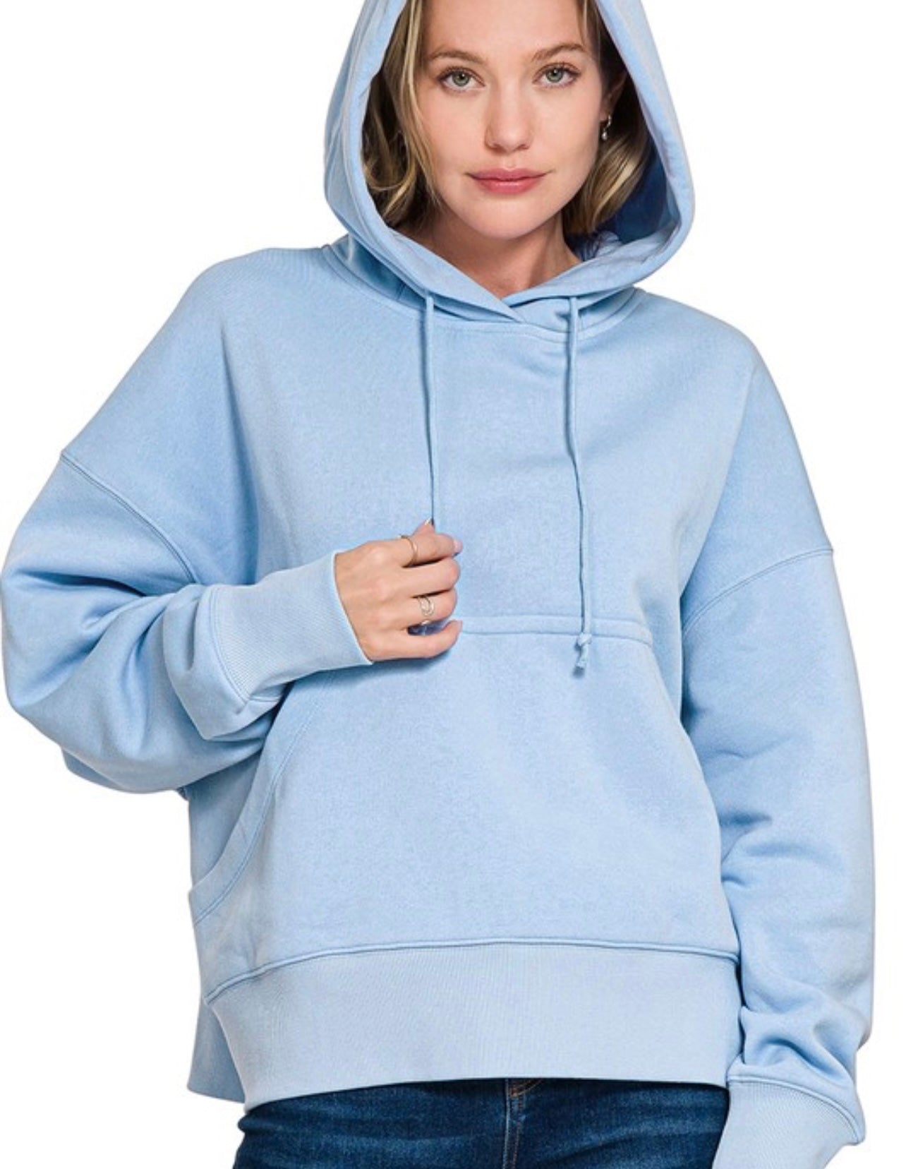 Oversized Fleece Pocket Hoodie