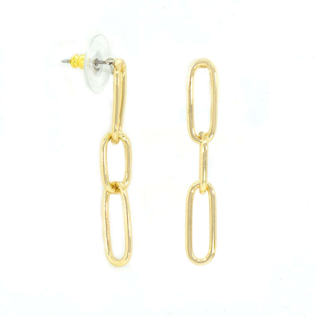Triple Paper Clip Earring