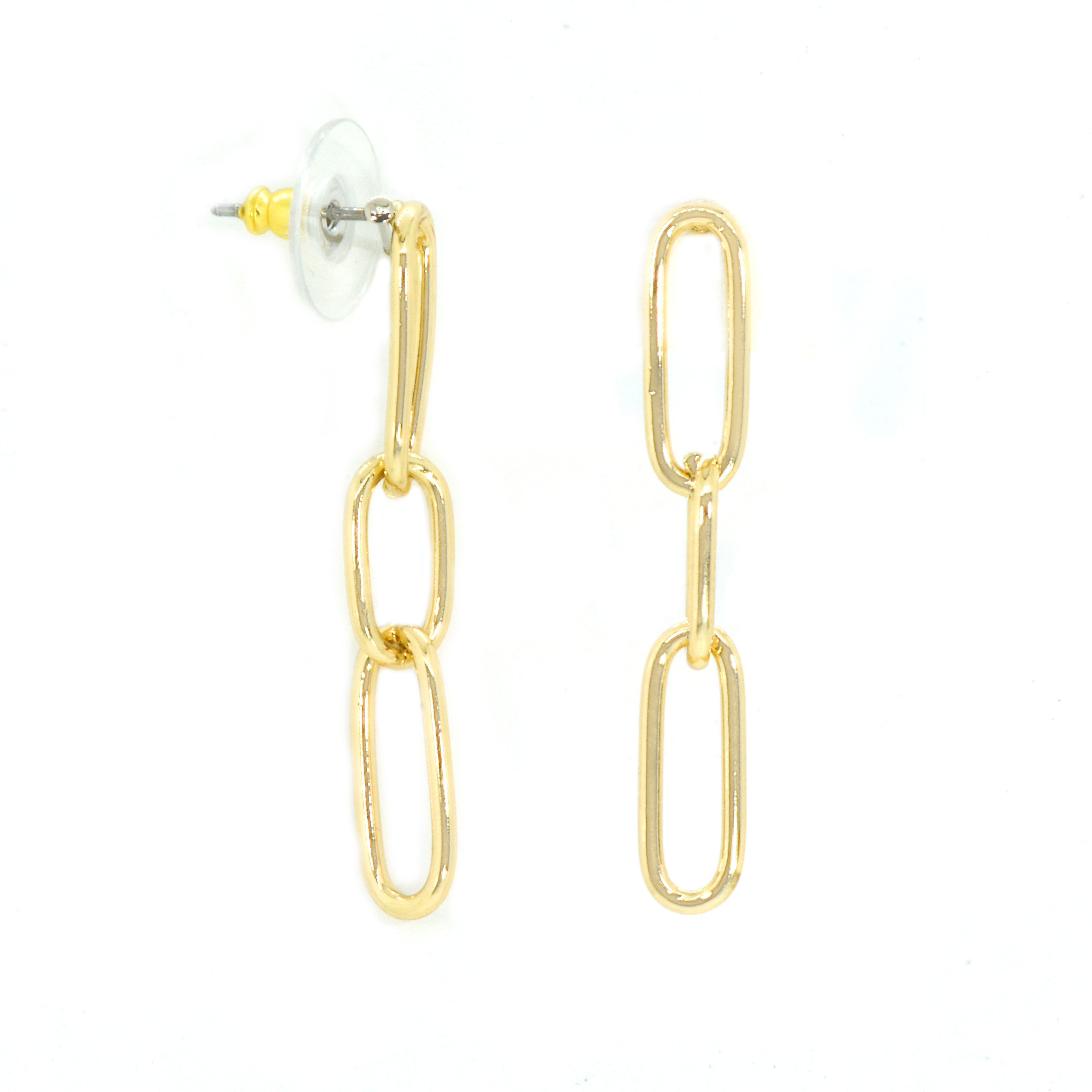 Triple Paper Clip Earring