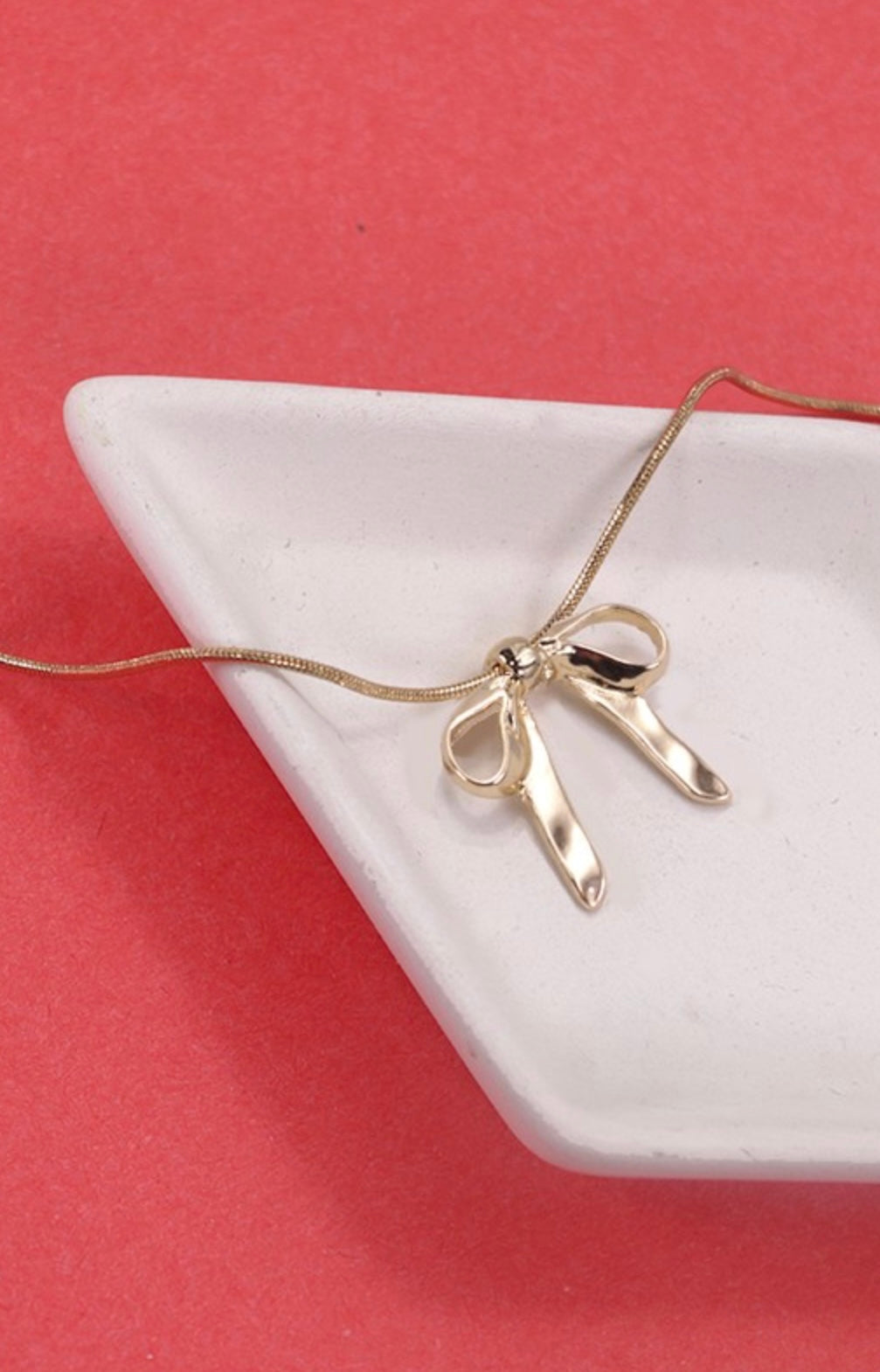 Bow Ribbon Snake Chain