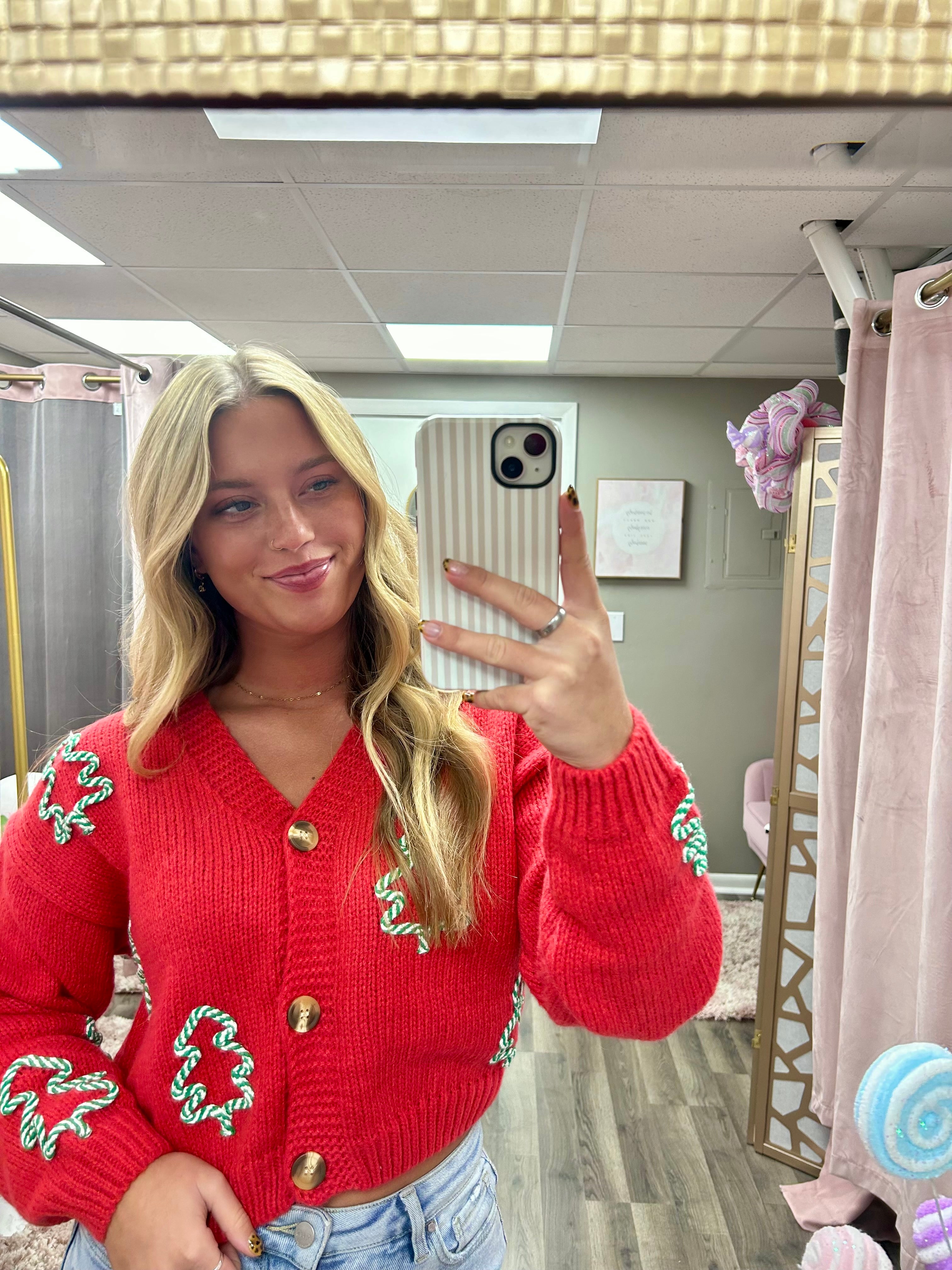 Christmas Tree Sweater Cardigan