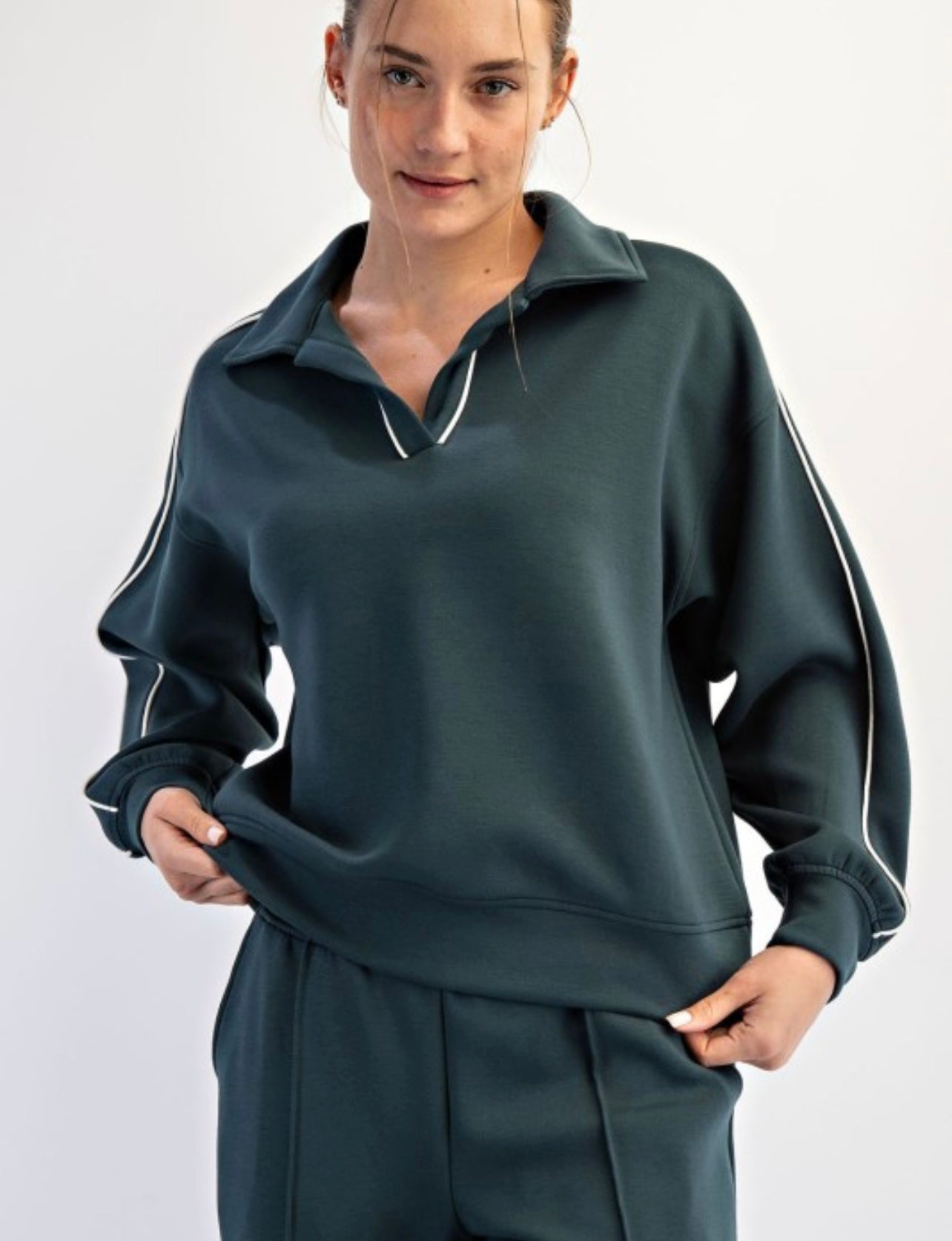 Poly Piping Polo Top