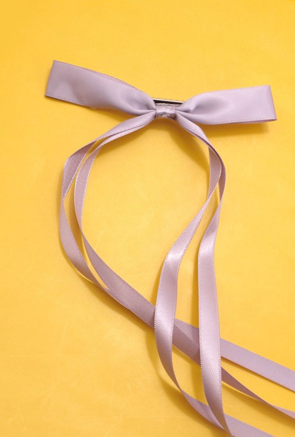 Long Satin Bow Clip