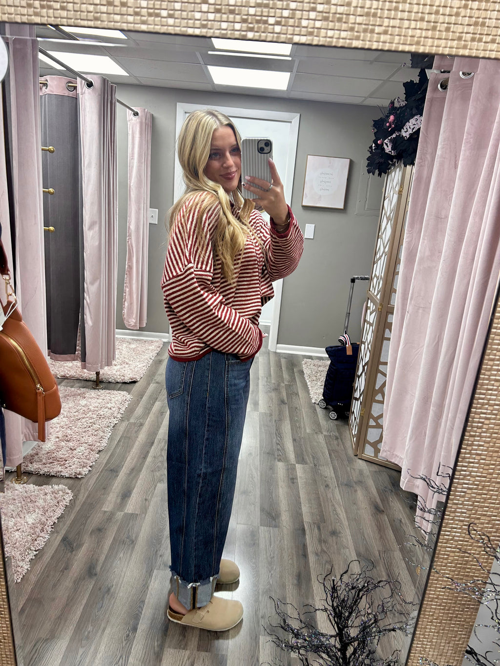 Cello Mid Waisted Barrel Cuff Jean