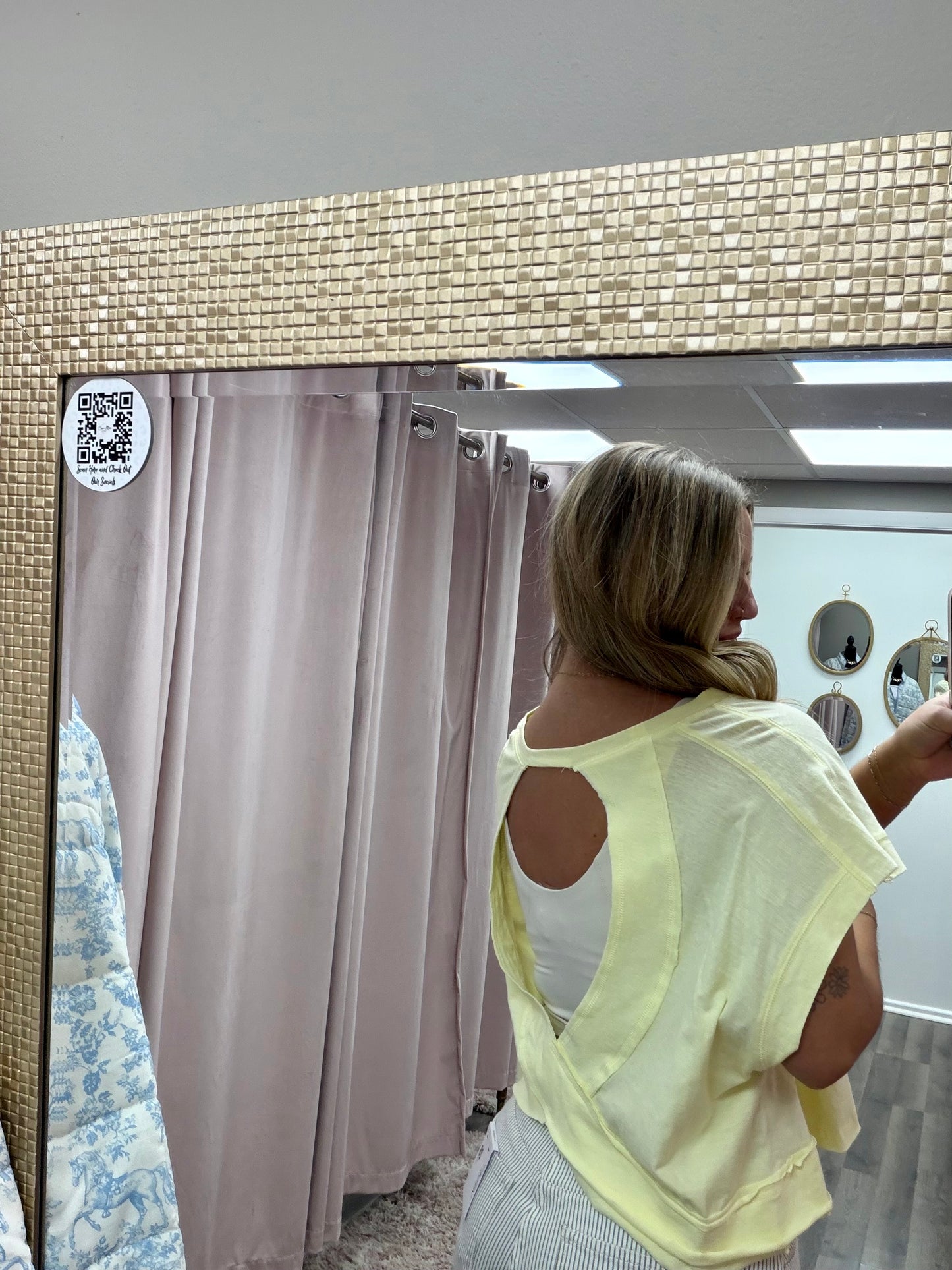 Cotton Slub Open Back Top