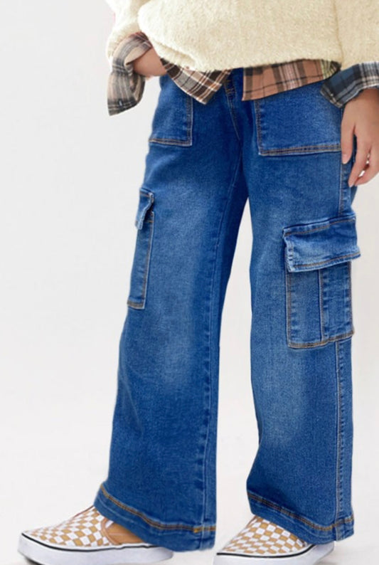 Kids Denim Cargo Jean