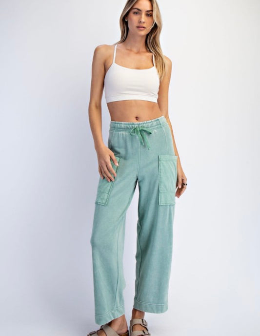 Terry Contrast Pocket Pant