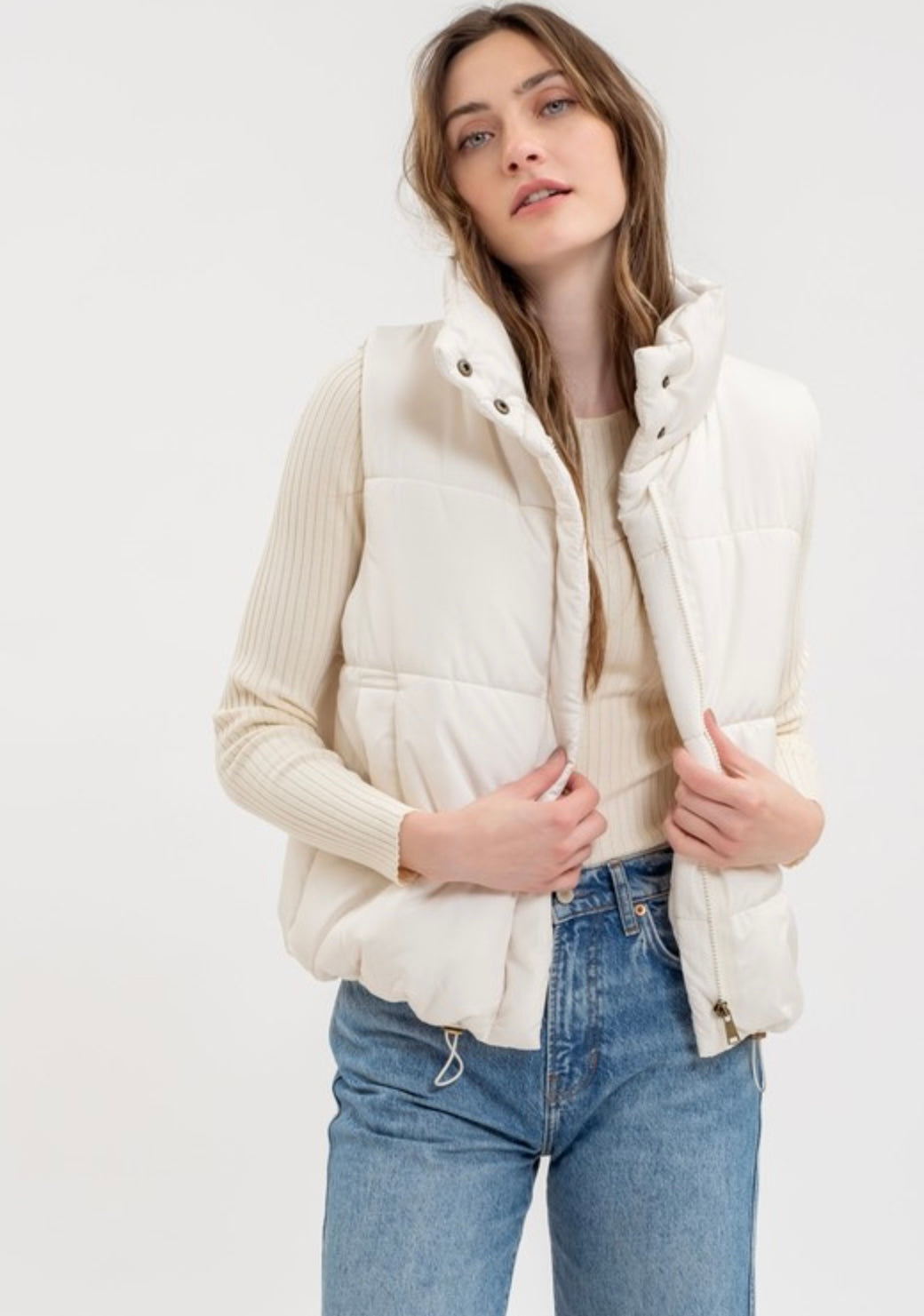 Zip Up Puffer Vest