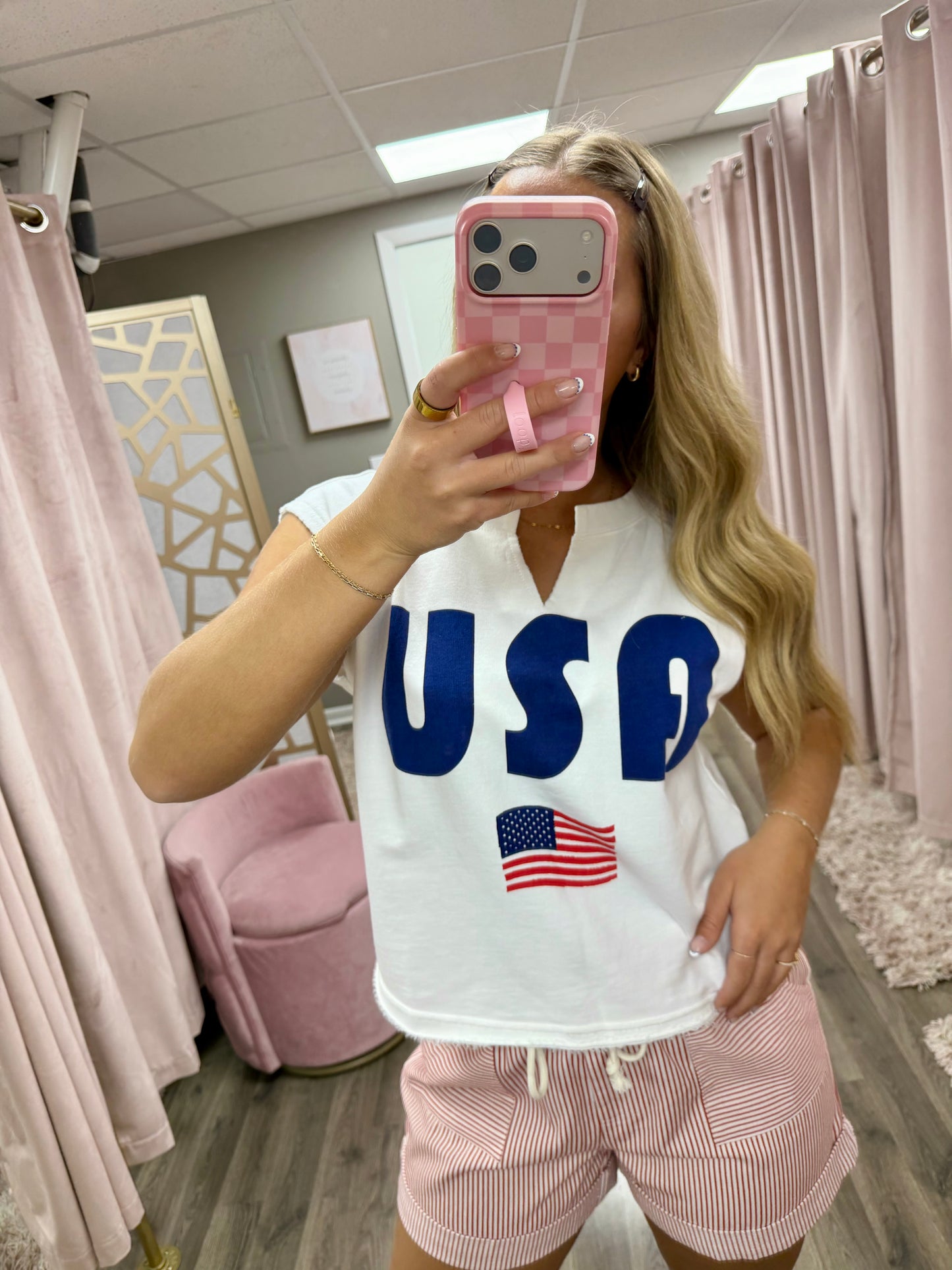 USA Flag Tank Top