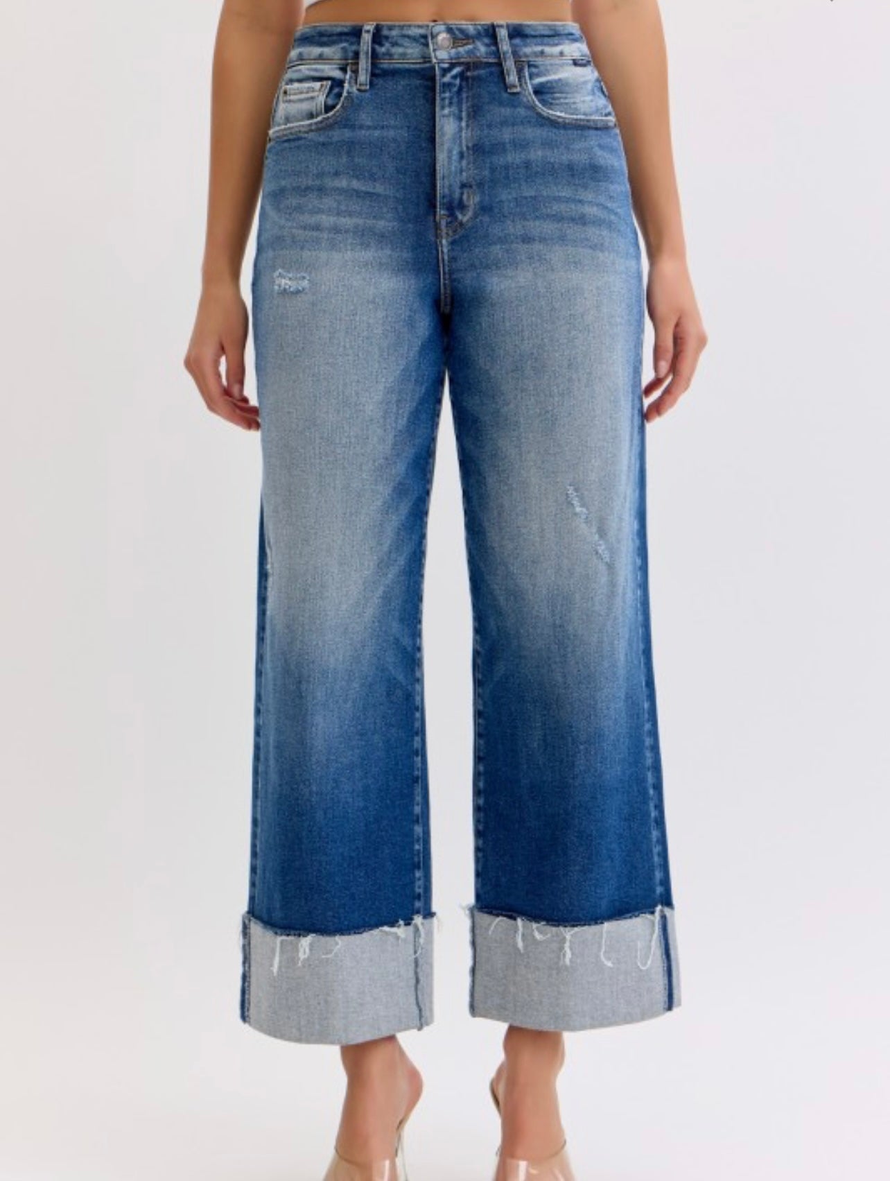 Cello High Rise Crop Wide Jean