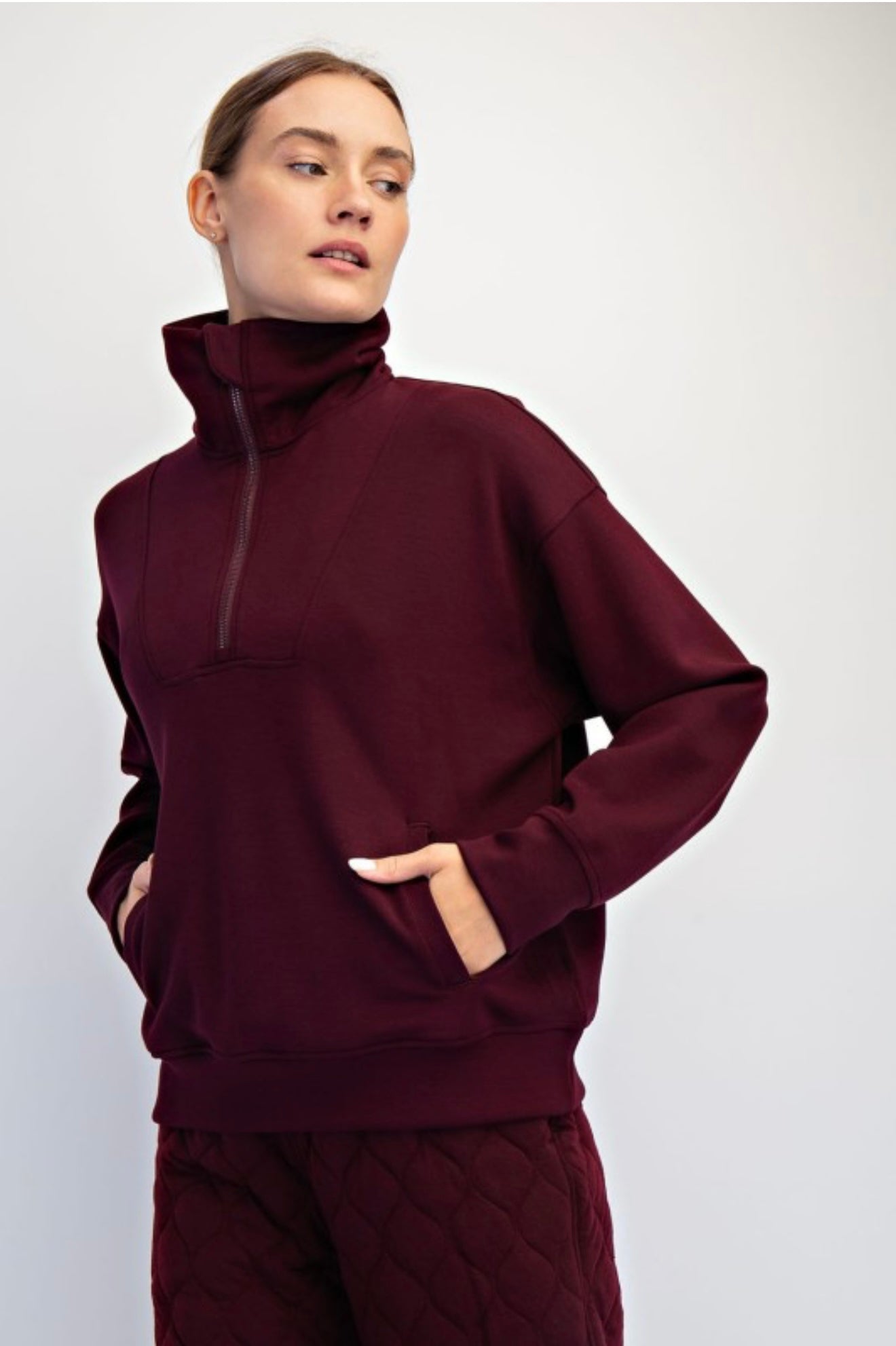 Poly Span Quarter Zip Pullover
