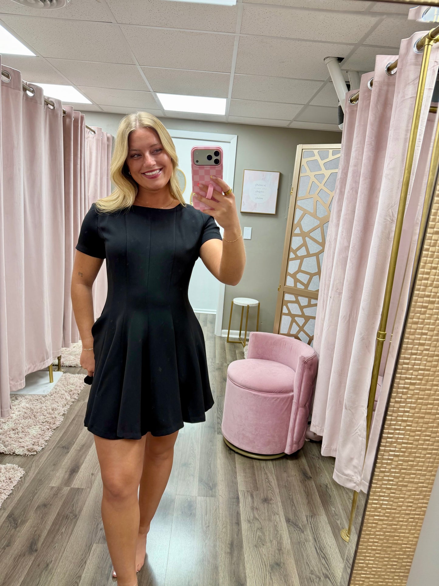 Round Neck Short Sleeve Dress