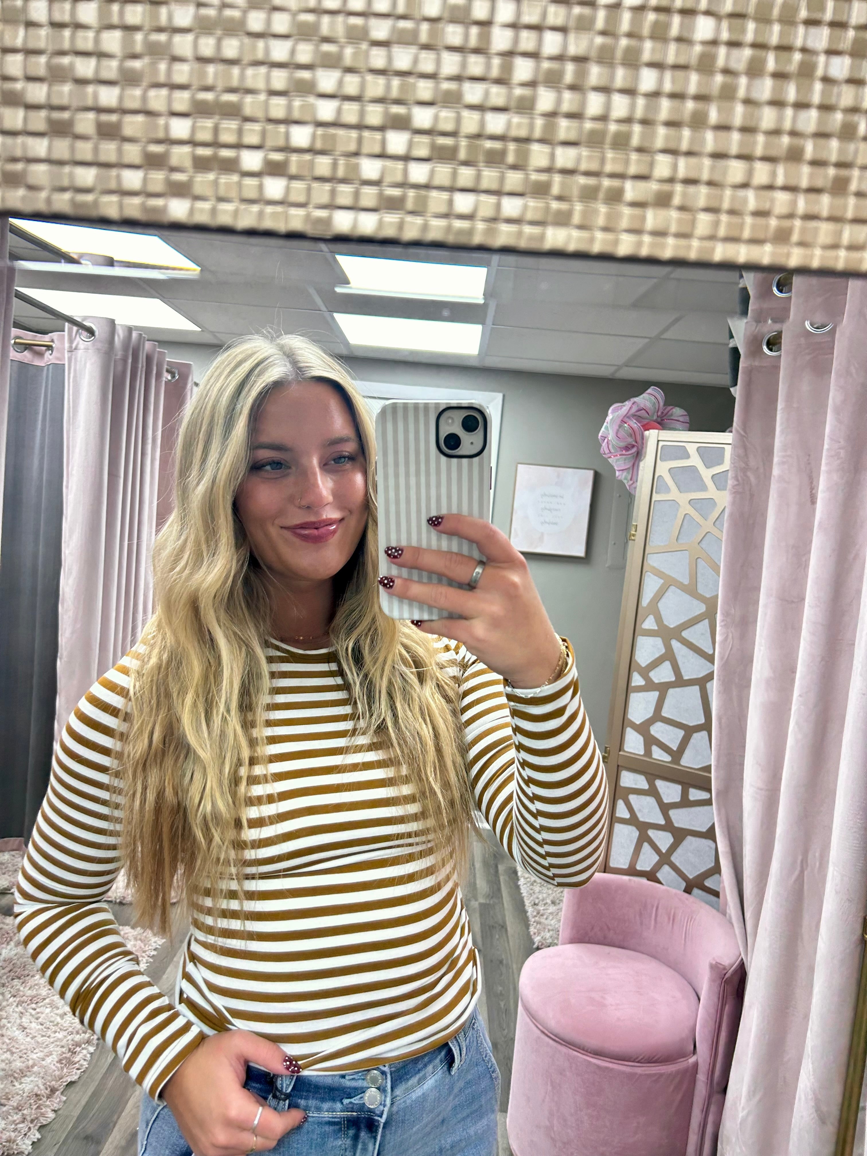 Striped Crew Neck Long Sleeve