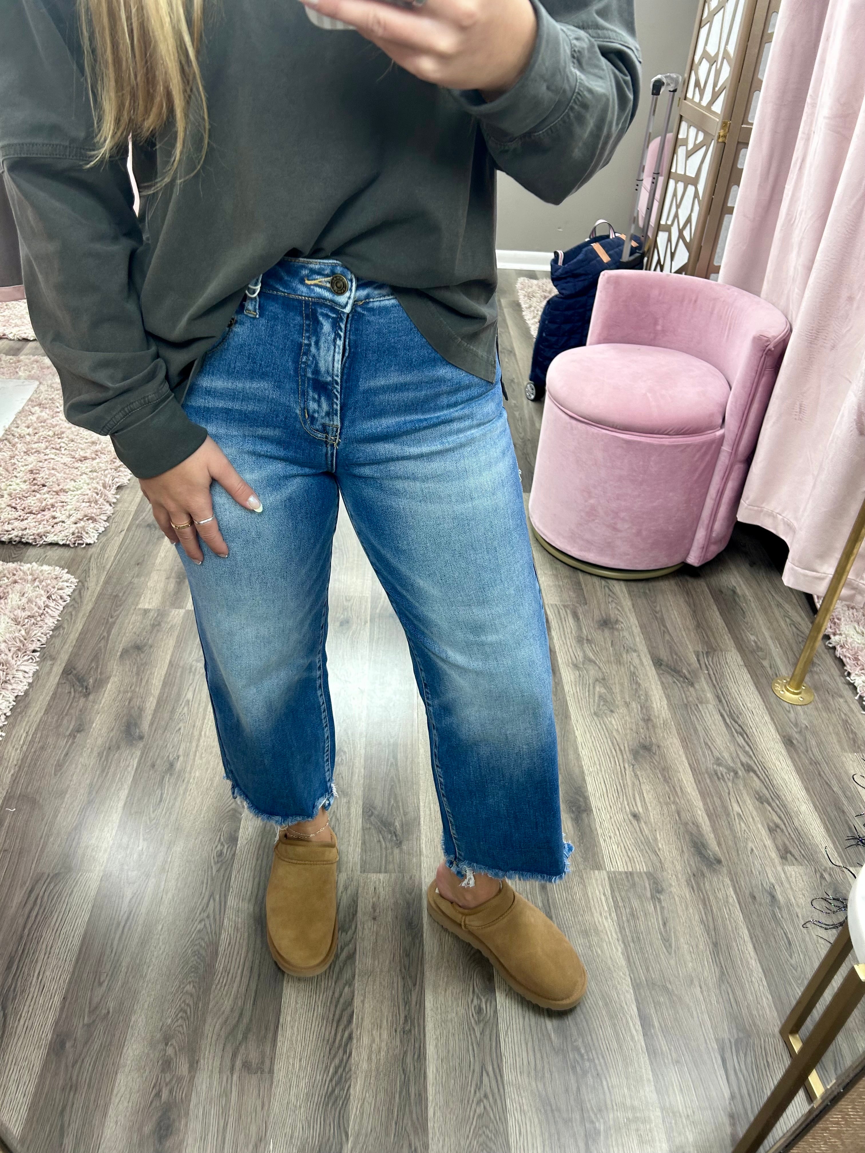 Bayeas High Rise Straight Leg Jean