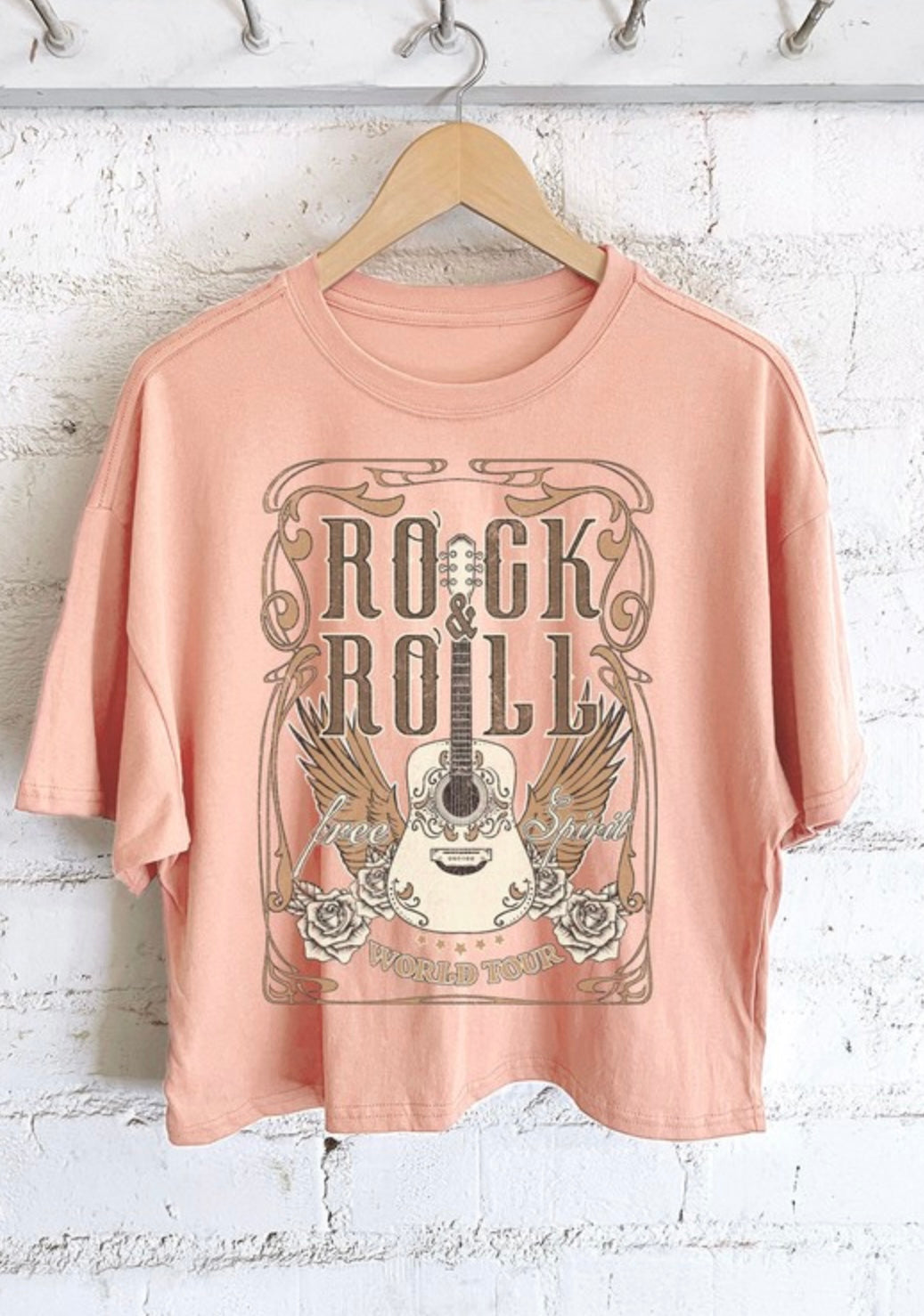 Rock and Roll Long Crop Tee