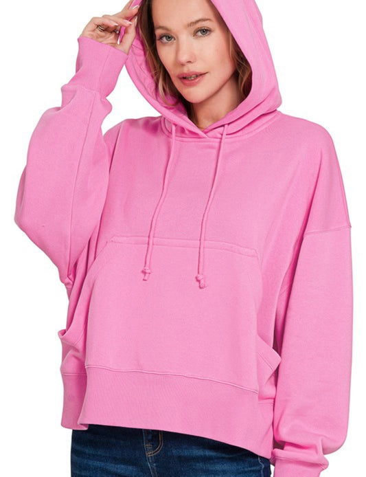 Oversized Fleece Pocket Hoodie