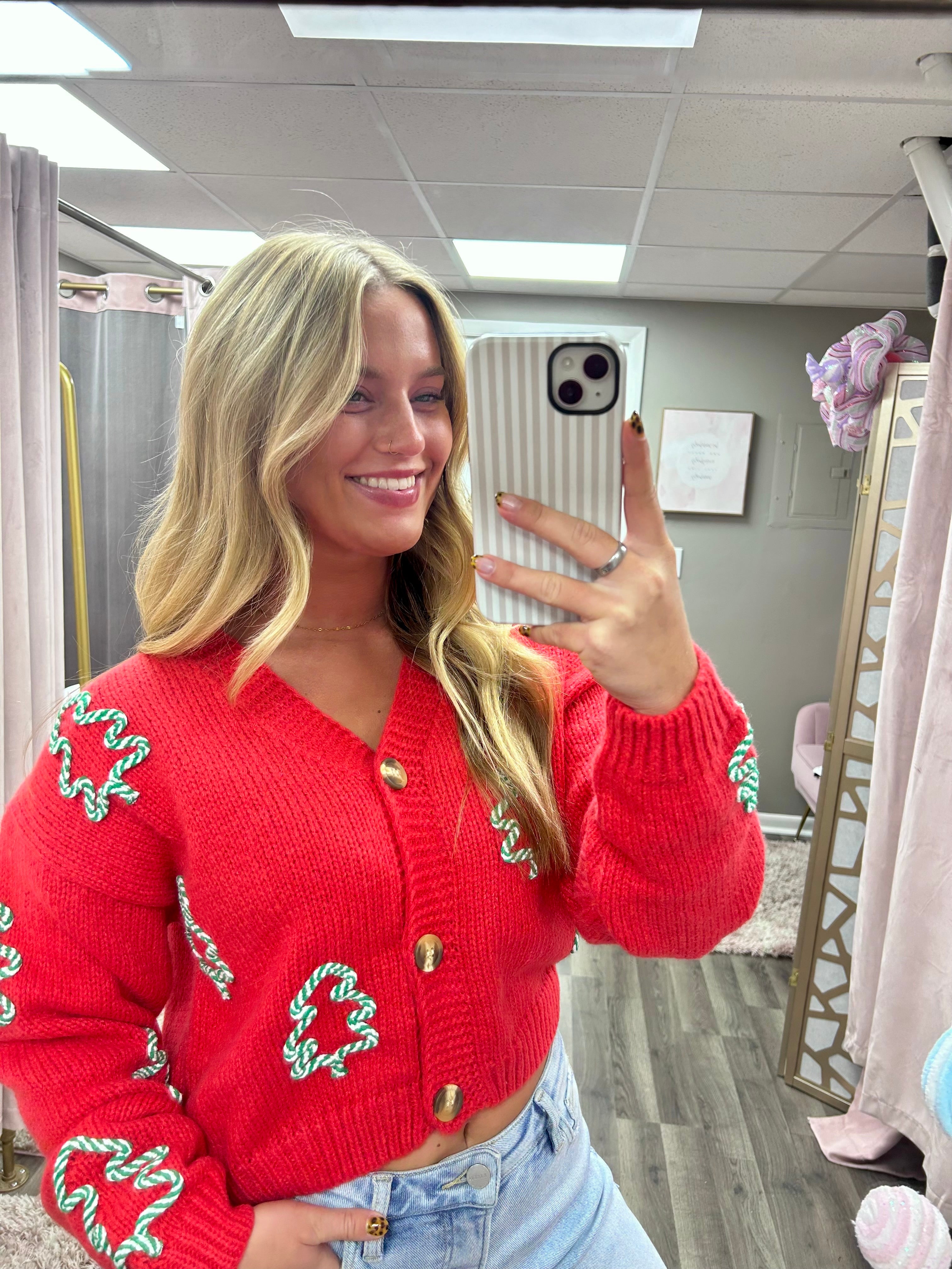 Christmas Tree Sweater Cardigan