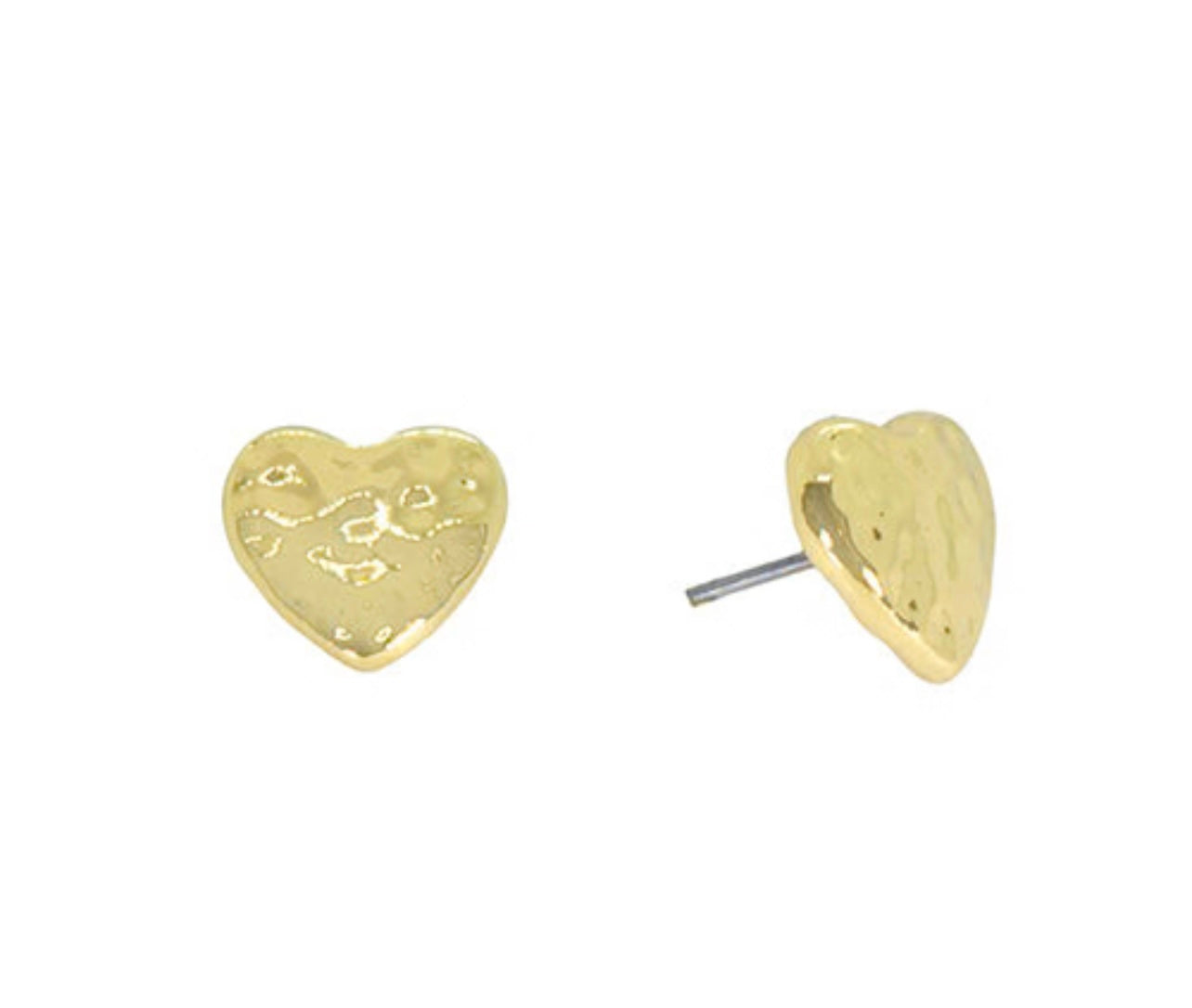 Hammered Heart Stud
