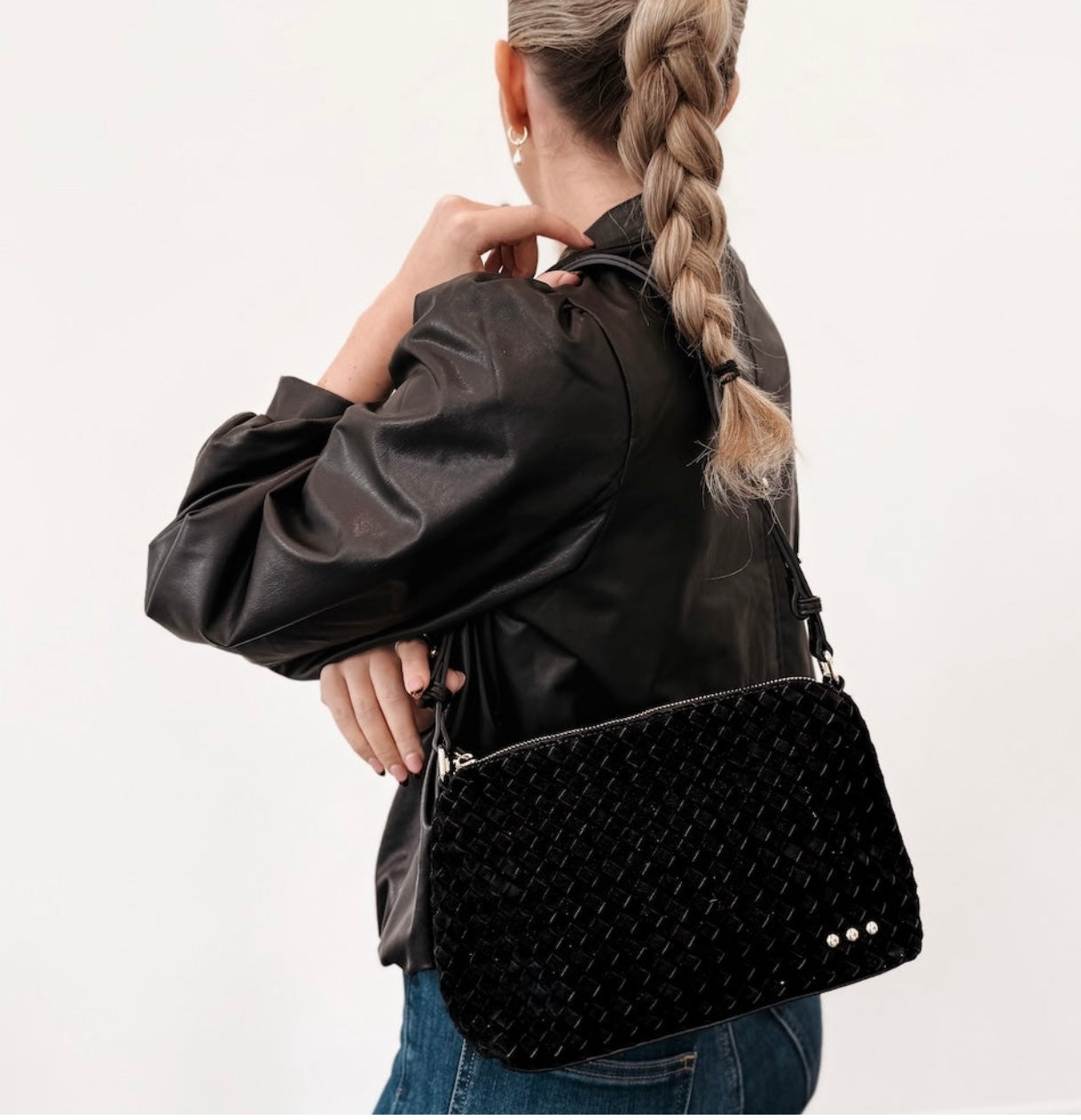 PS Suede Hobo Shoulder Bag