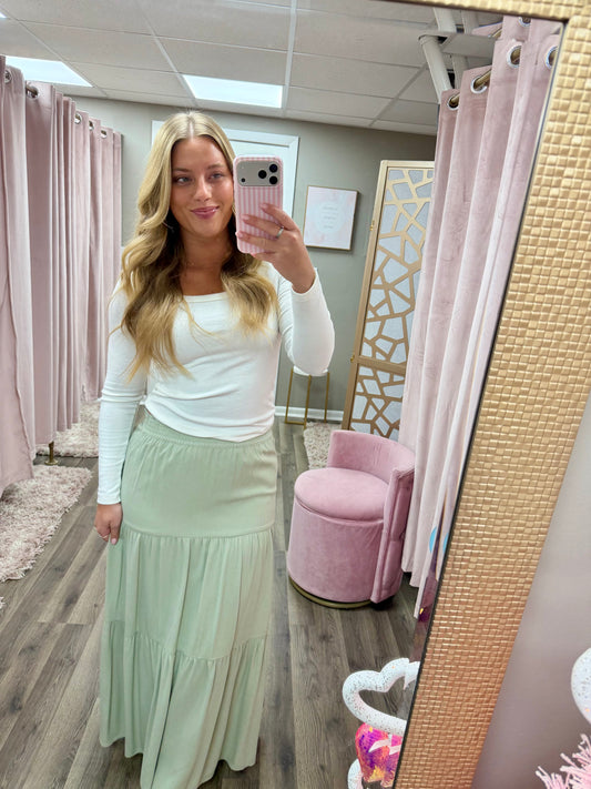 Three Tiered Maxi Skirt