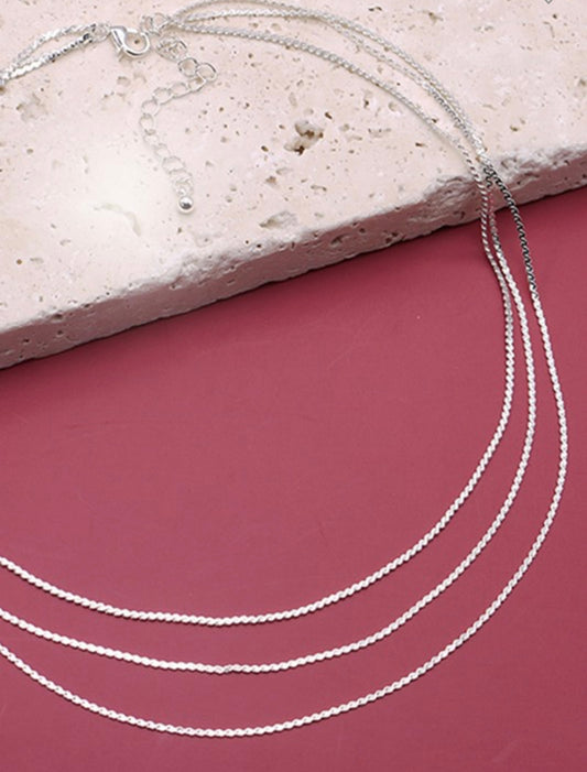 Layered Silver Link Chain